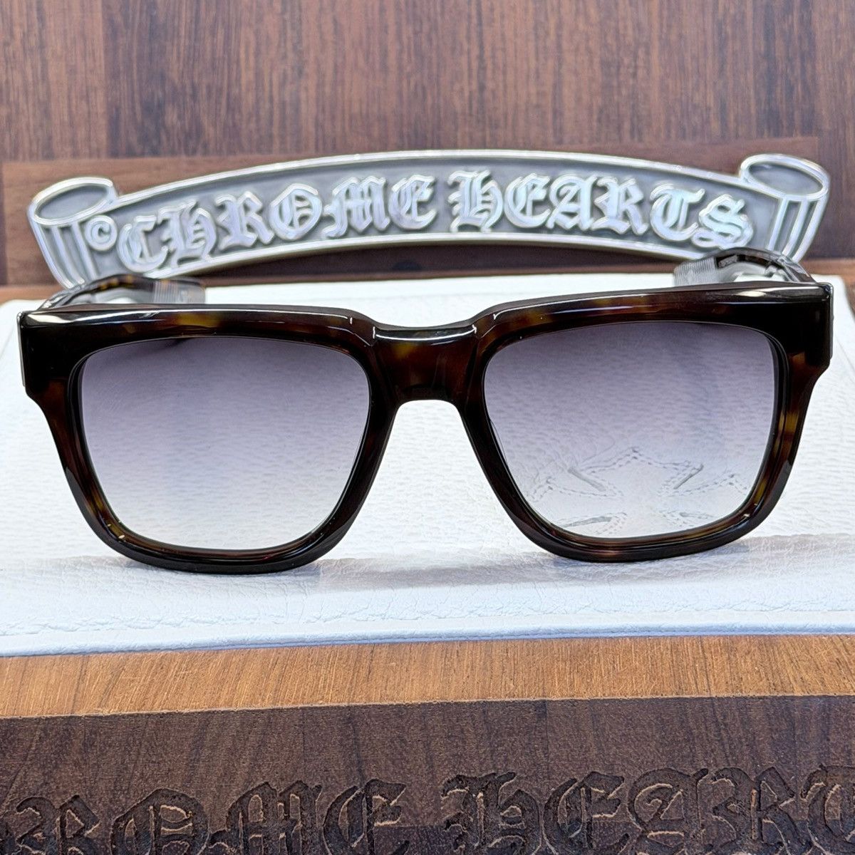 Chrome Hearts Chrome Hearts BOX-OFFICER DIAMOND EMBELLISHED Glasses Size ONE SIZE - 2 Thumbnail