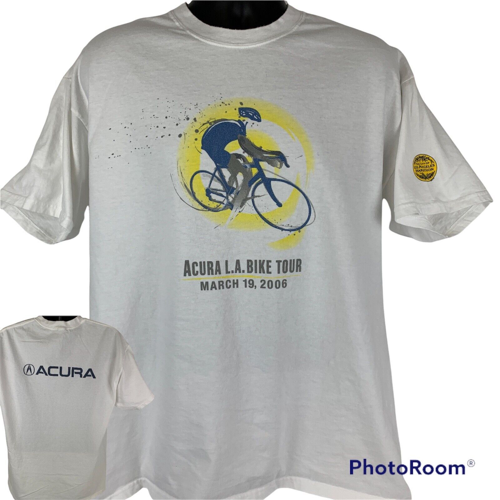 Vintage Vintage Y2Ks Acura LA Bike Tour T Shirt White XL X-Large Size US XL / EU 56 / 4 - 1 Thumbnail
