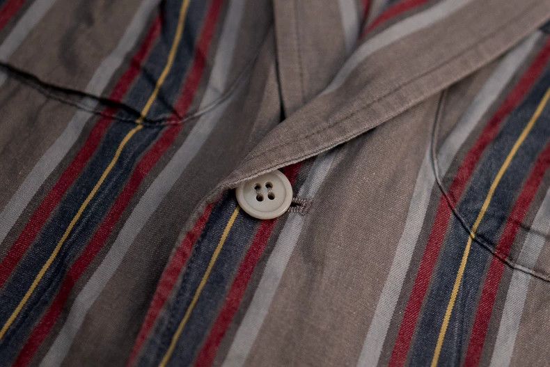 Yohji Yamamoto Yohji Yamamoto Washed cotton color-block striped four-pocke Size US M / EU 48-50 / 2 - 3 Thumbnail