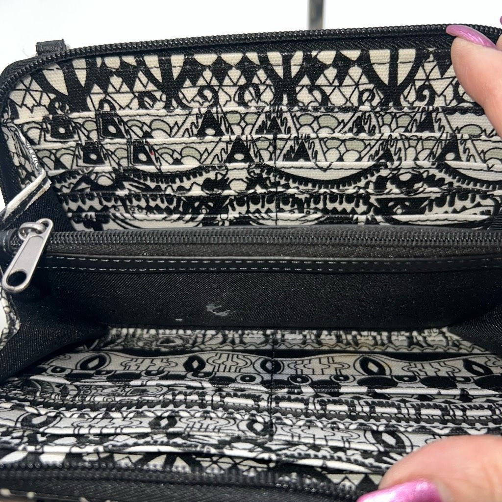 Other Sakroots Black and White Ikat Print Long Zip Wallet/Wristlet Size ONE SIZE - 6 Thumbnail