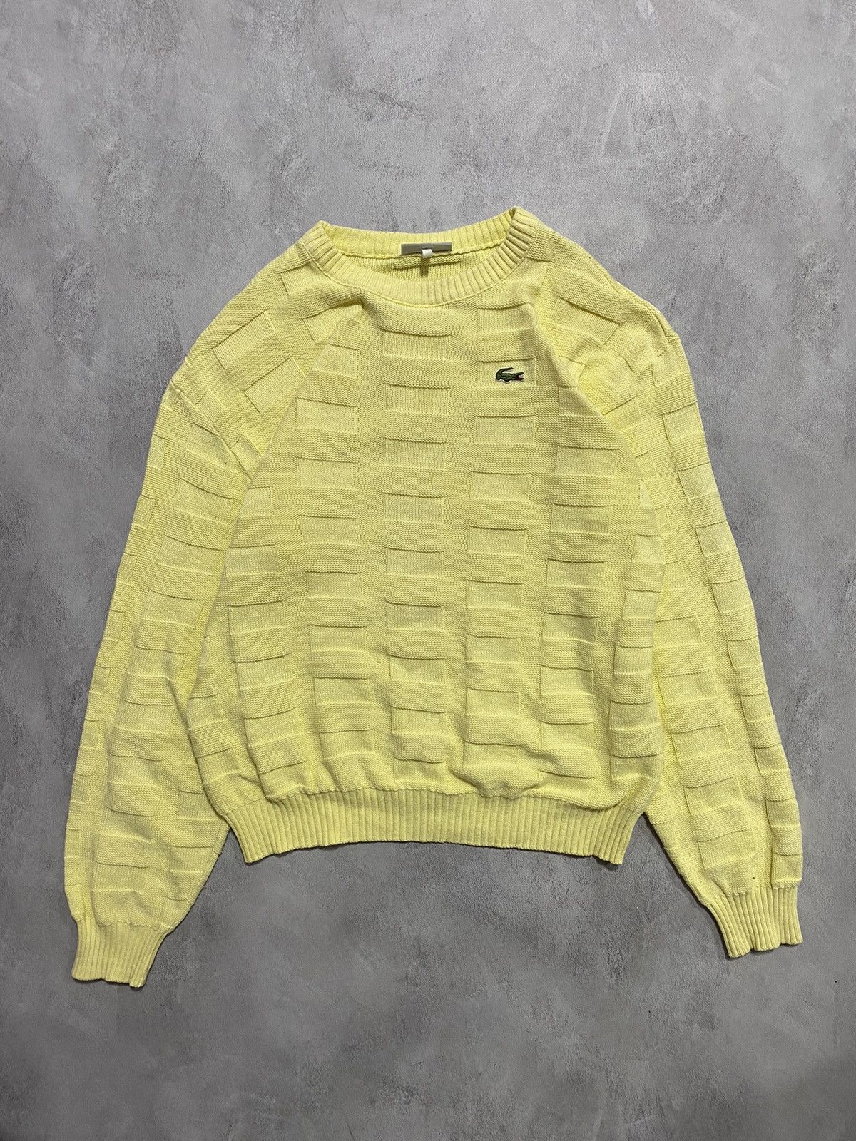 Japanese Brand 🌝 Lacoste Vintage Yellow Sweater Knitwear Size US M / EU 48-50 / 2 - 1 Thumbnail