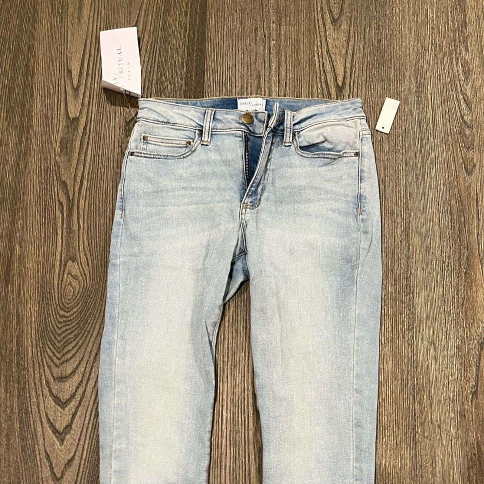 & Other Stories NWT Daily Ritual Denim Womens Skinny Mid-Rise Jeans Size 26S Size 26" / US 2 / IT 38 - 2 Thumbnail