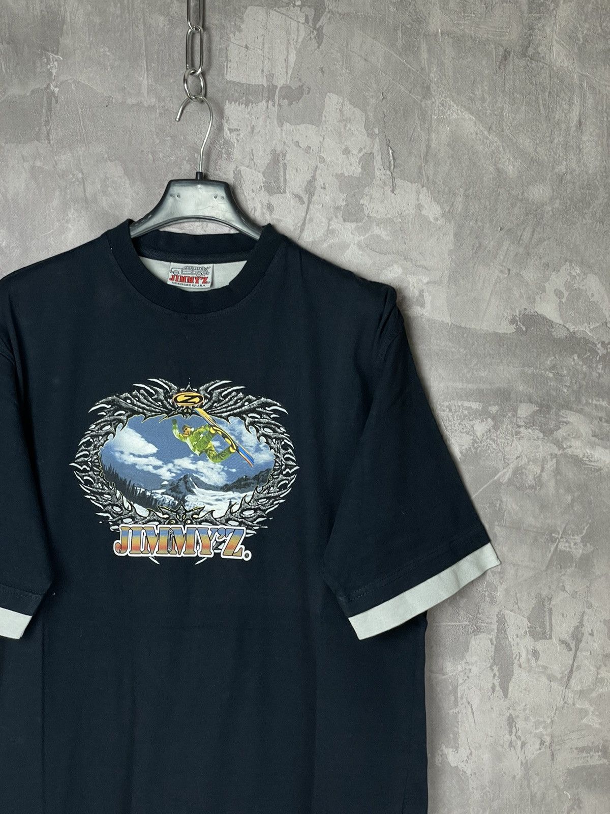Vintage VTG 1980’s Jimmy Z Printed Splatter Graphic T-Shirt Size US L / EU 52-54 / 3 - 4 Thumbnail