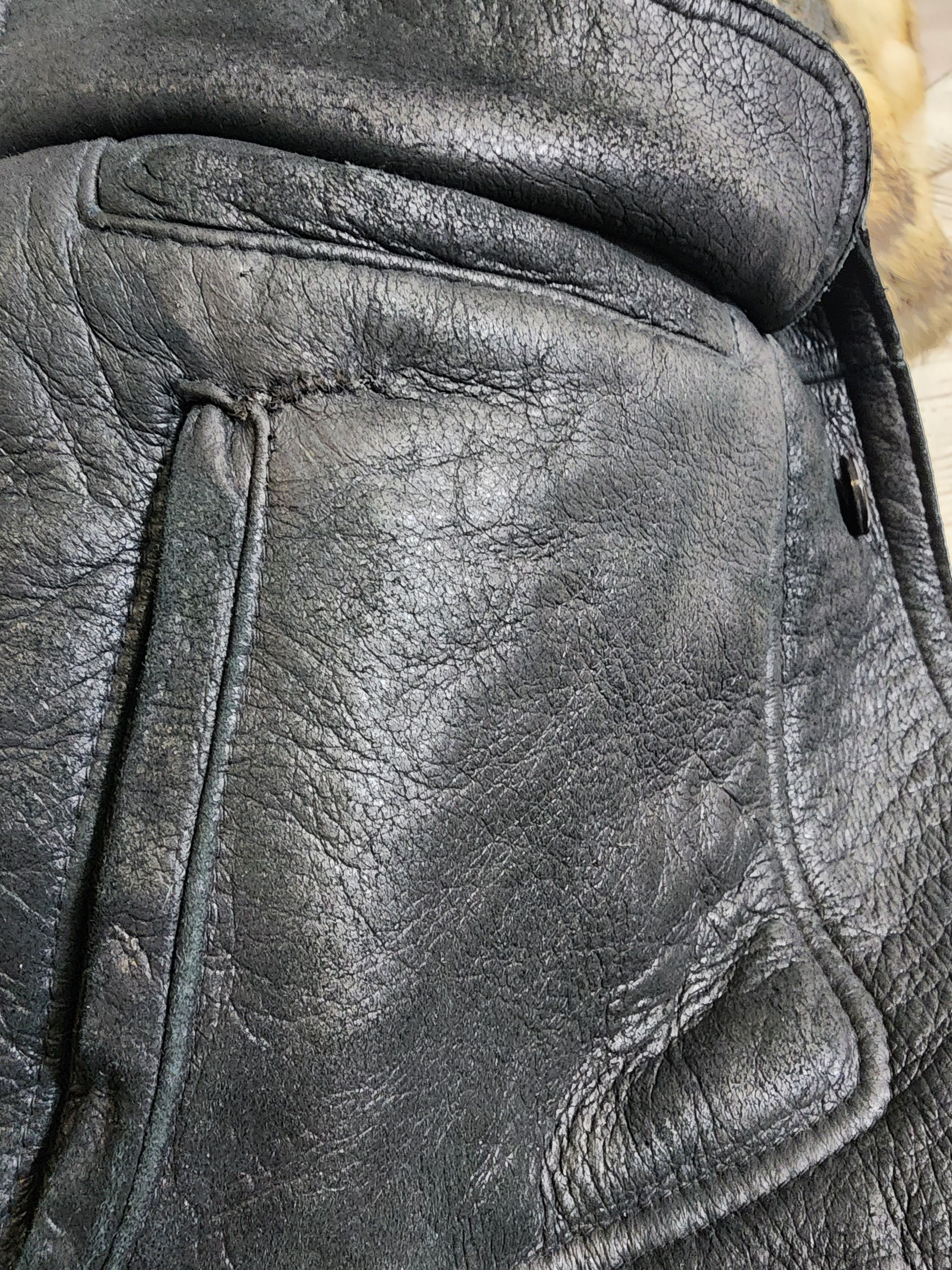 Furla Men's Black Sheepskin Coat: Genuine Fur, Button Closure Size US L / EU 52-54 / 3 - 9 Thumbnail