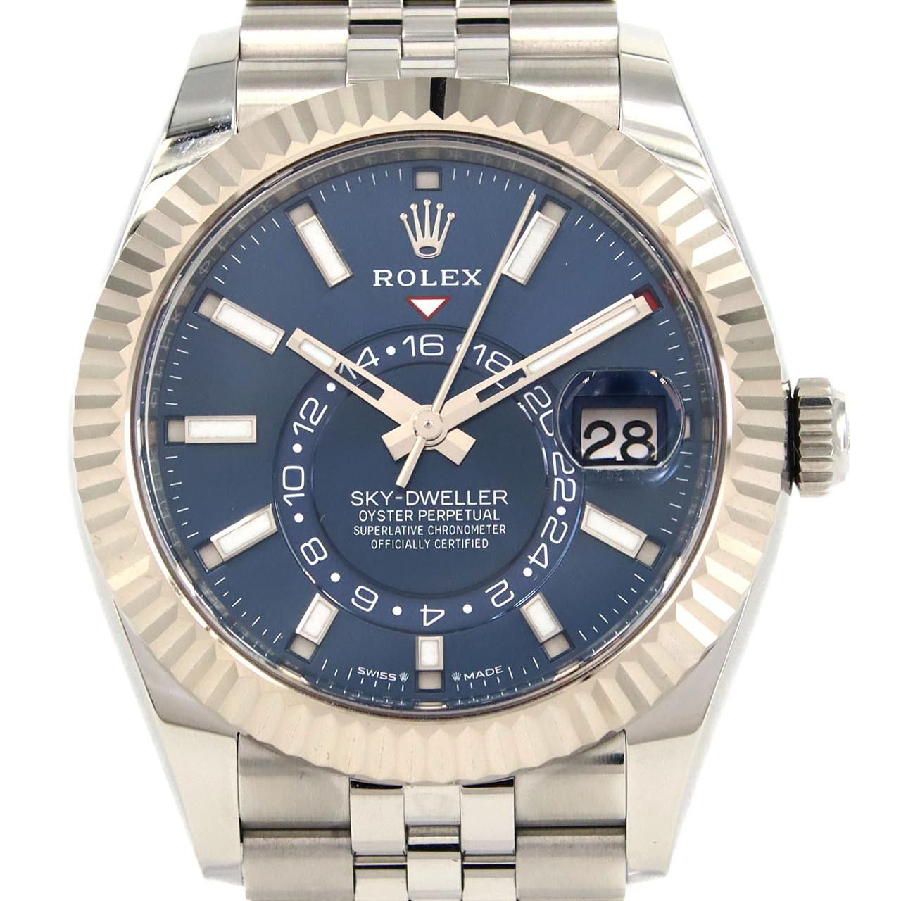 Rolex Rolex Sky-Dweller Stainless Steel White Gold Precious Metal Automatic 336934 DUTY FREE for USA