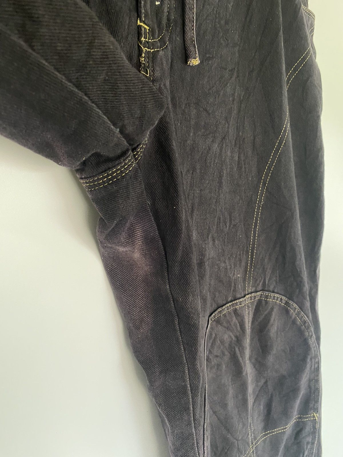 Japanese Brand Raton Laveur Loose Double knee Hip Hop Denim Pants Size US 44 / EU 60 - 8 Thumbnail
