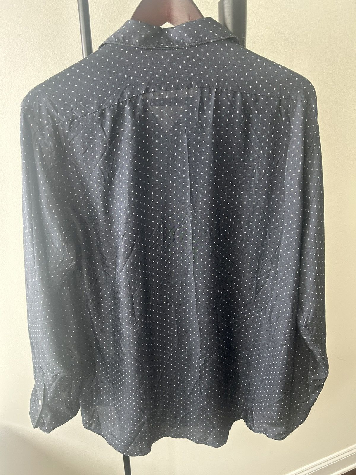 Eton Eton Men’s Dress Shirt –100% Silk Navy Polka Dot 41 / 16 / L Size US L / EU 52-54 / 3 - 2 Thumbnail