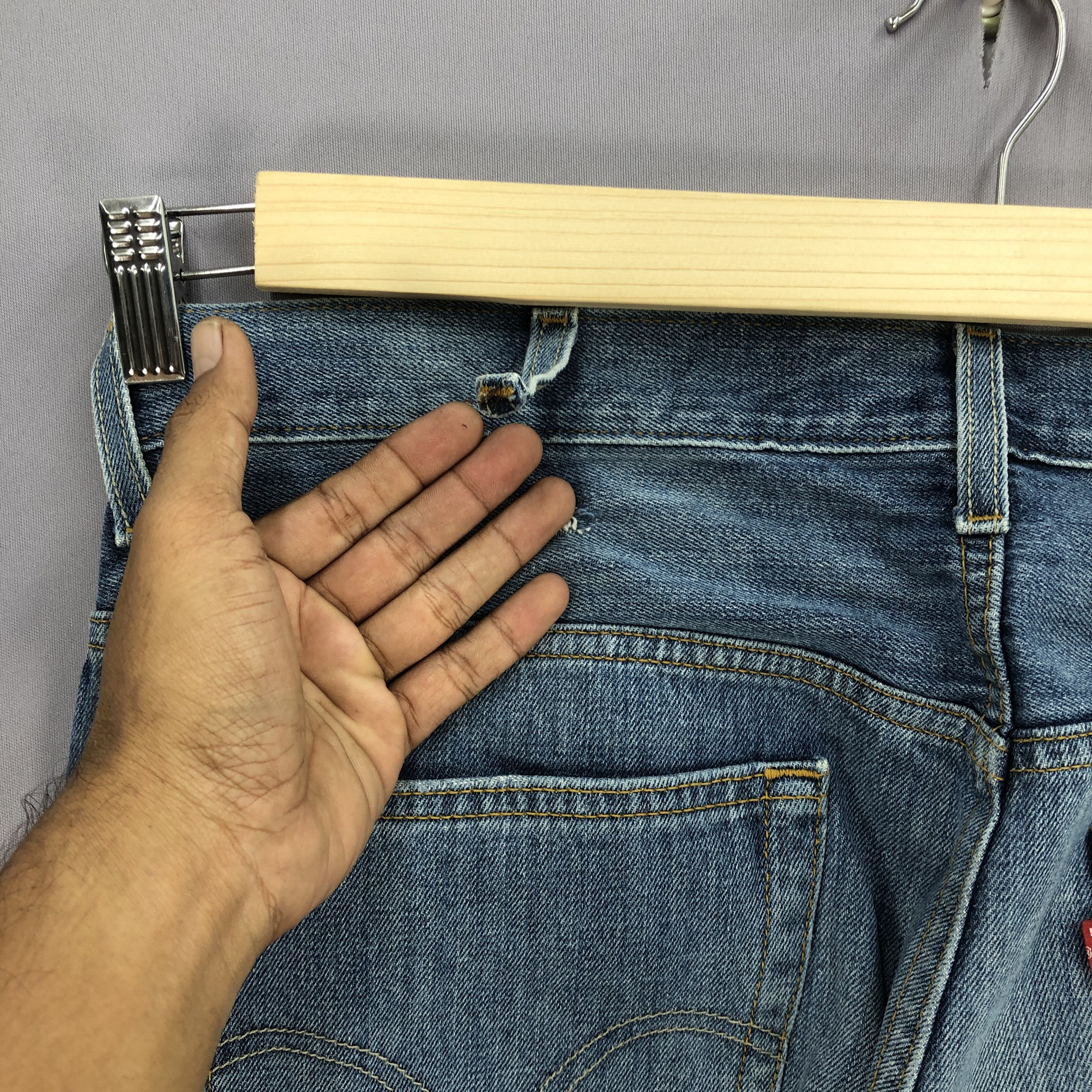 If Six Was Nine Vintage Levis 557 Flare Jeans Levi's Bell Bottom Denim Size US 38 / EU 54 - 8 Thumbnail
