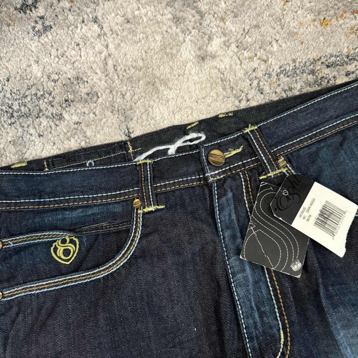JNCO × Japanese Brand × Vintage Crazy Vintage y2k 8732 embroidered baggy cybergoth jeans Size US 36 / EU 52 - 6 Thumbnail