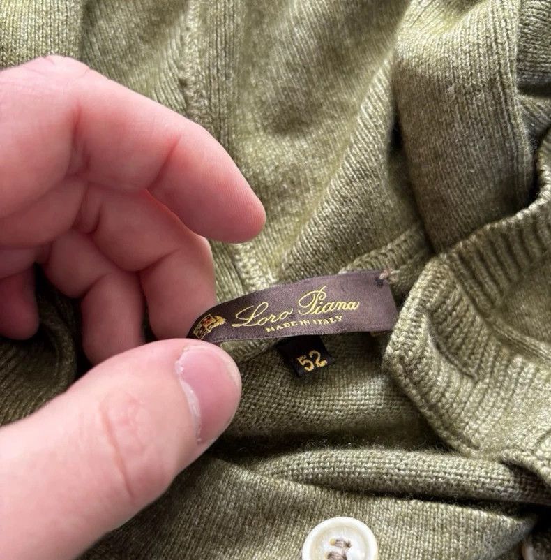 Loro Piana Loro Piana Green cardigan for men. Cashmere and silk blend Size US M / EU 48-50 / 2 - 6 Thumbnail