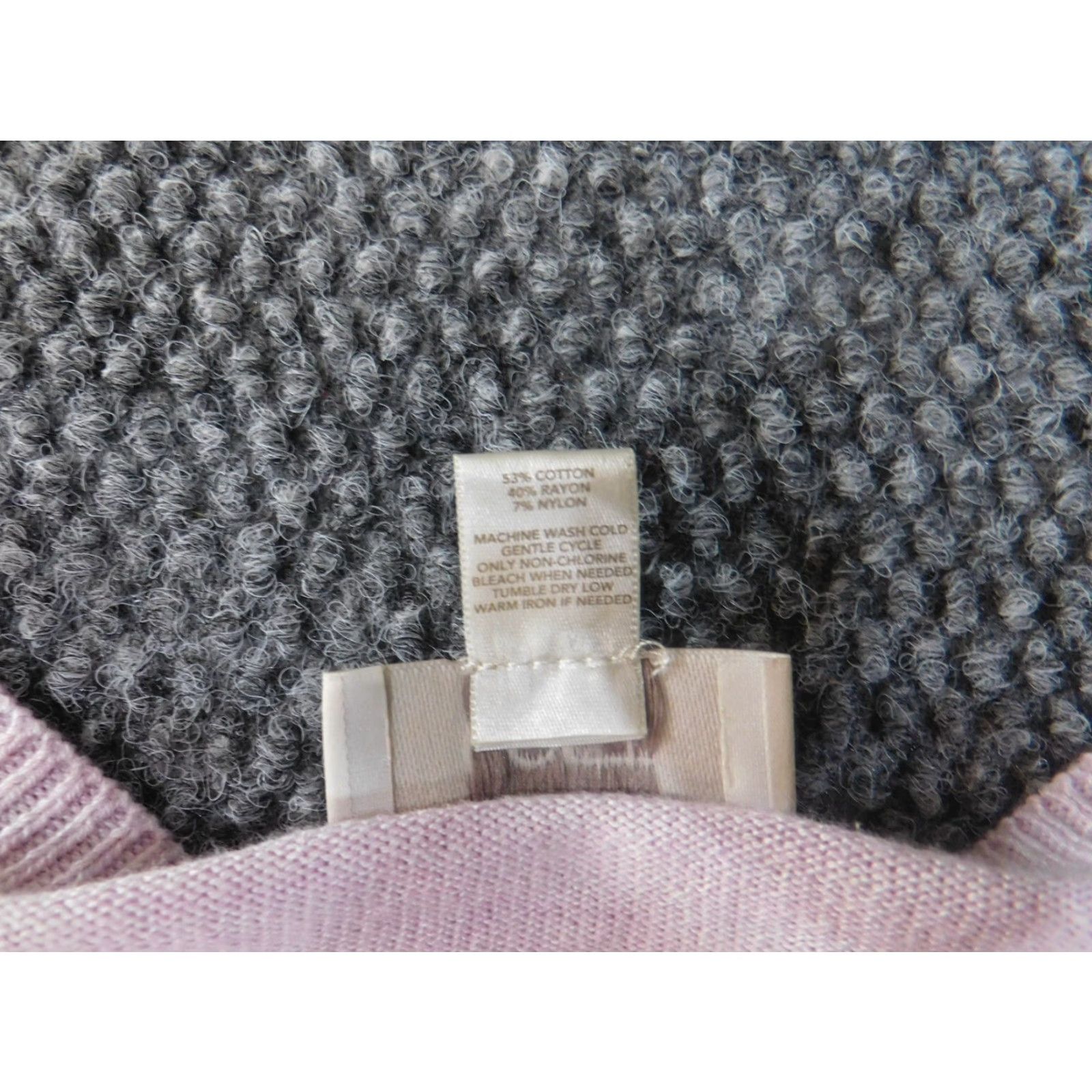 Loft LOFT Purple Knit Pullover Womens Cotton Rayon Loft Sweater Large Casual Crew Neck Long Sleeve Rib Knit Solid Size L / US 10 / IT 46 - 5 Thumbnail