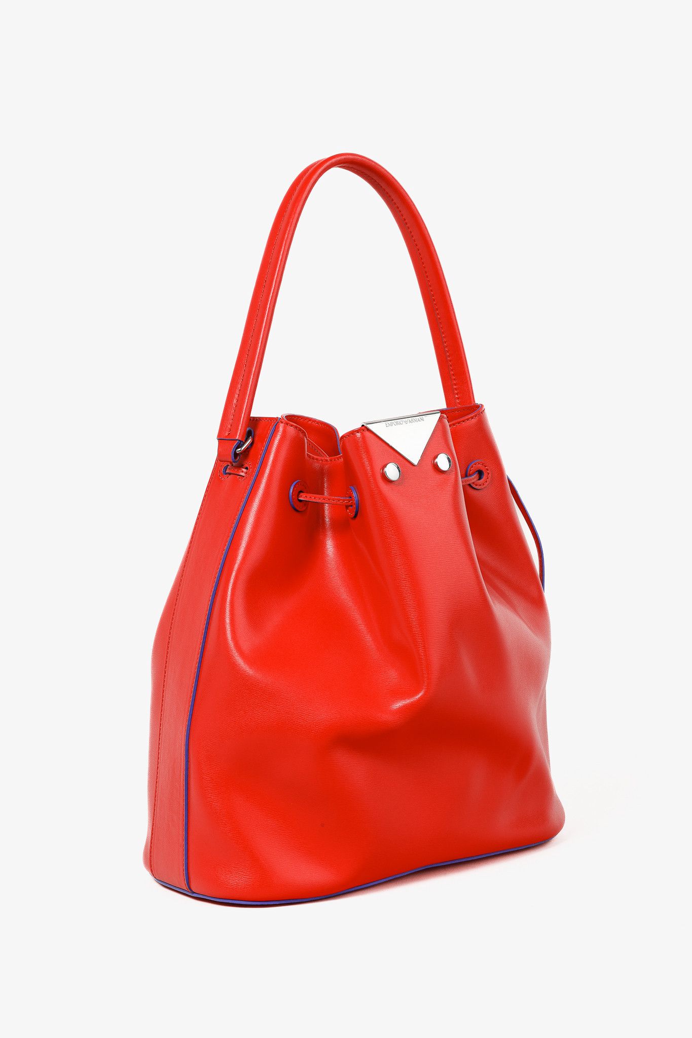 Emporio Armani Emporio Armani SS/15 Boarded Leather Drawstring Bucket Bag Size ONE SIZE - 2 Thumbnail