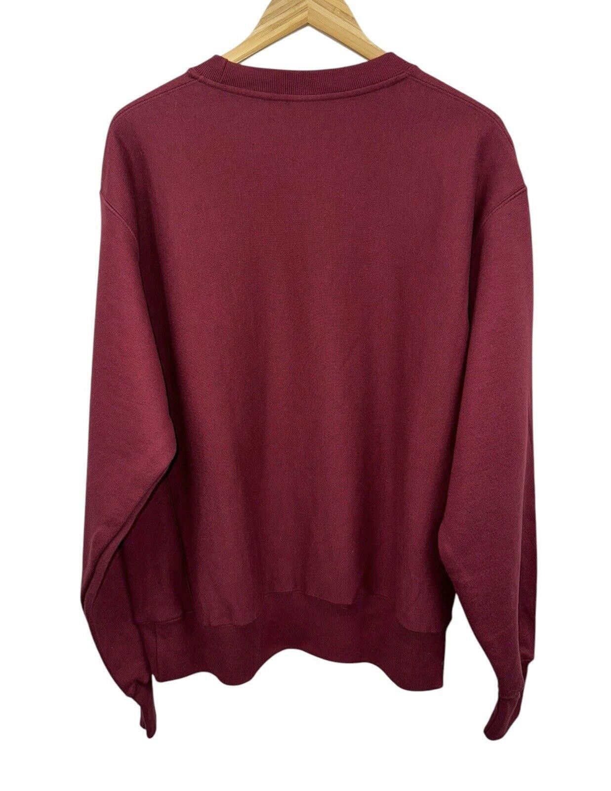 Champion Champion Maroon Red Reverse Weave Crewneck Sweatshirt Sz L Size US 34 / EU 50 - 2 Thumbnail