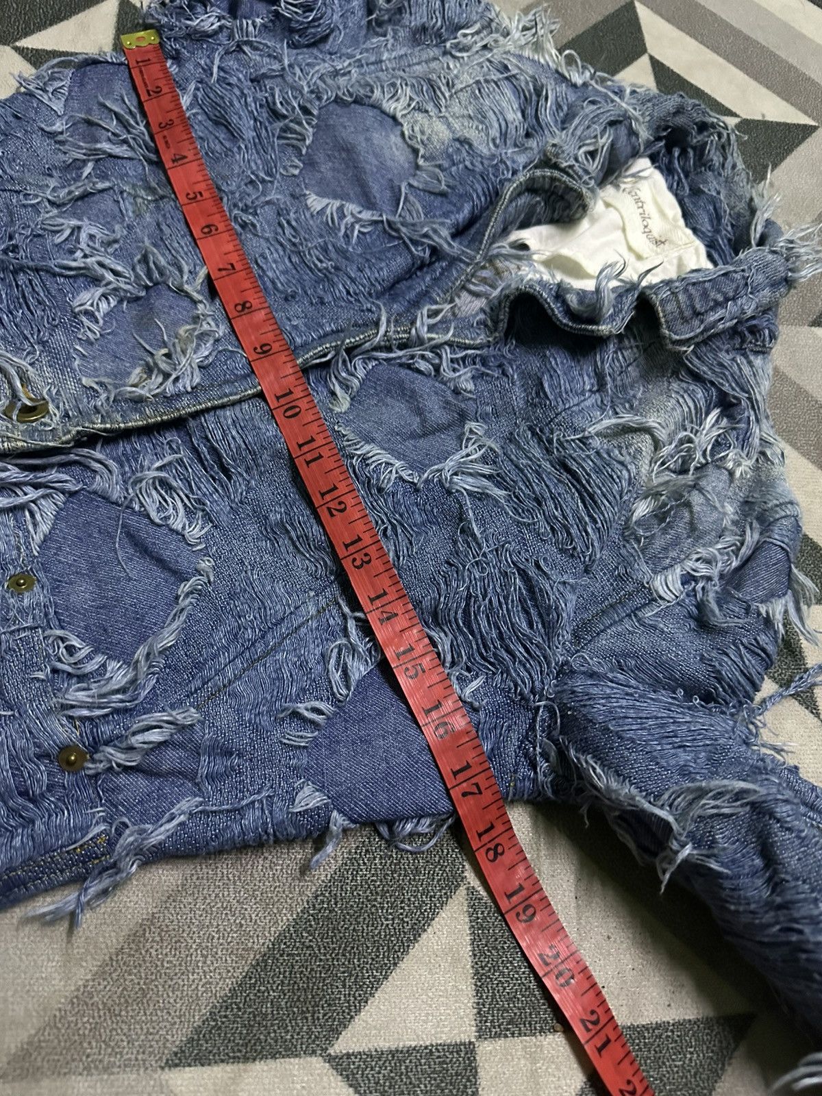 Japanese Brand Ventriloquist patchwork distressed denim jacket Size S / US 4 / IT 40 - 11 Thumbnail