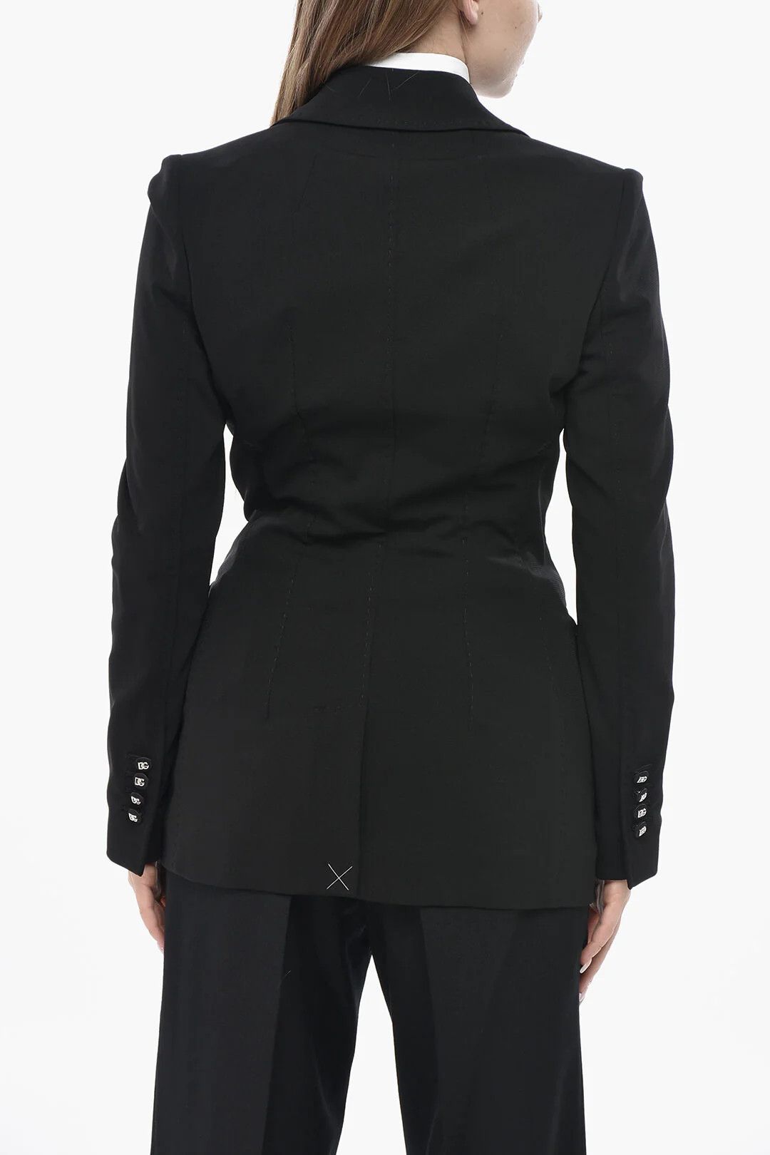 Dolce & Gabbana og1mm0426 Slim-Fit Double-Breasted Blazer in Black Size XS / US 0-2 / IT 36-38 - 2 Thumbnail