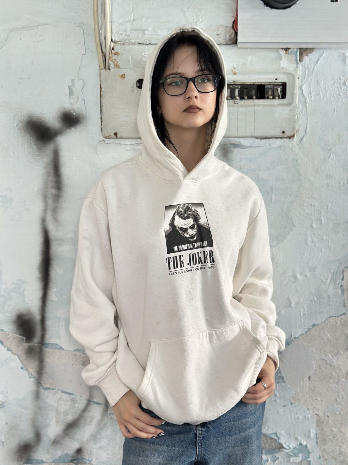 DC Comics VTG Joker Hoodie Big Logo Size L Trashed 00s USA Hype Staff Size US L / EU 52-54 / 3 - 2 Thumbnail