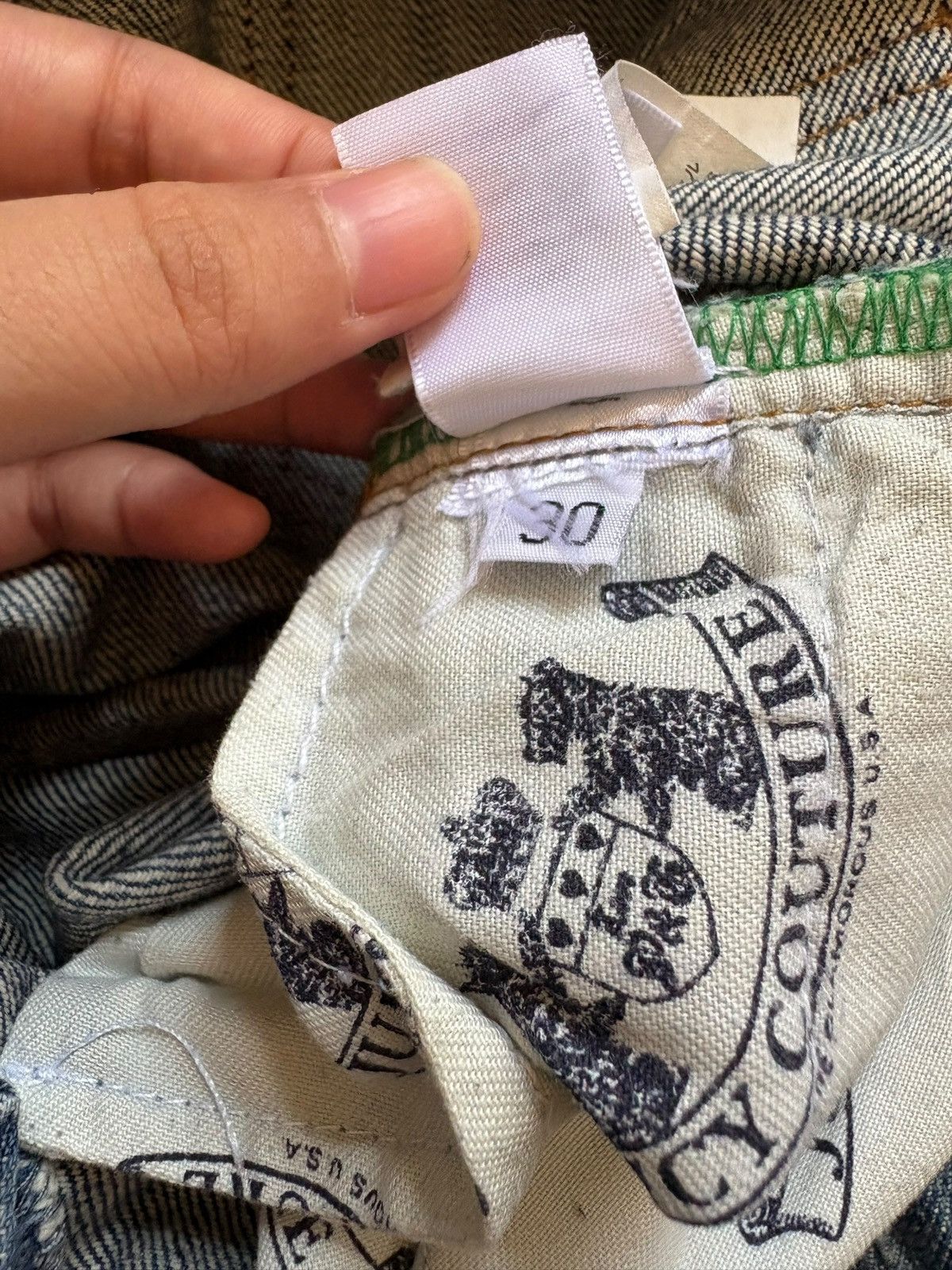 Japanese Brand Vintage Japanese Brand Mud Wash Distressed Bellbottom Jeans Size 31" - 10 Thumbnail