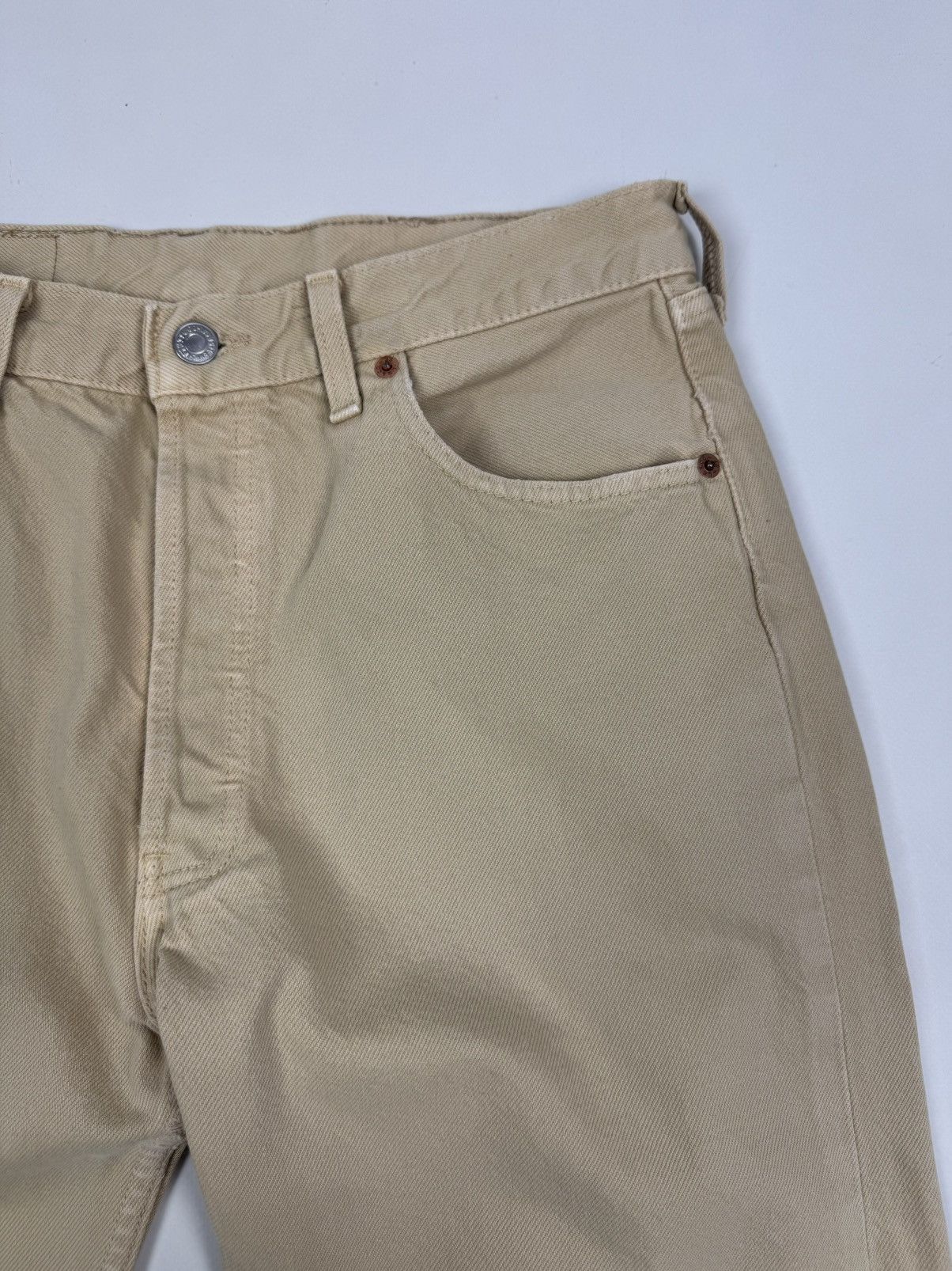 Levi's 1990’s Vintage Faded Levi’s 501 Beige Jeans Pants Size US 32 / EU 48 - 9 Thumbnail
