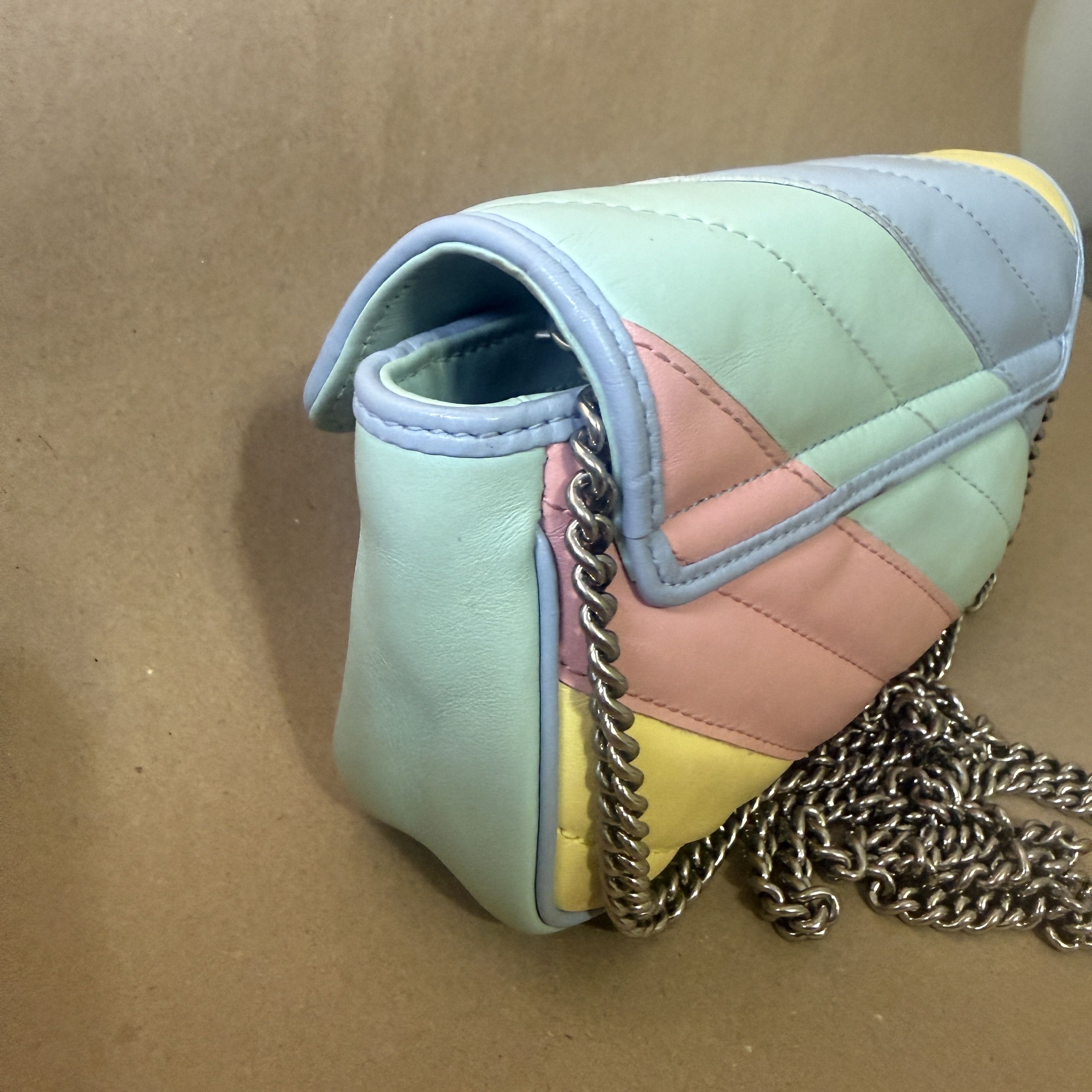 Gucci Gucci Marmont Mini GG with Silver Chain Size ONE SIZE - 11 Thumbnail