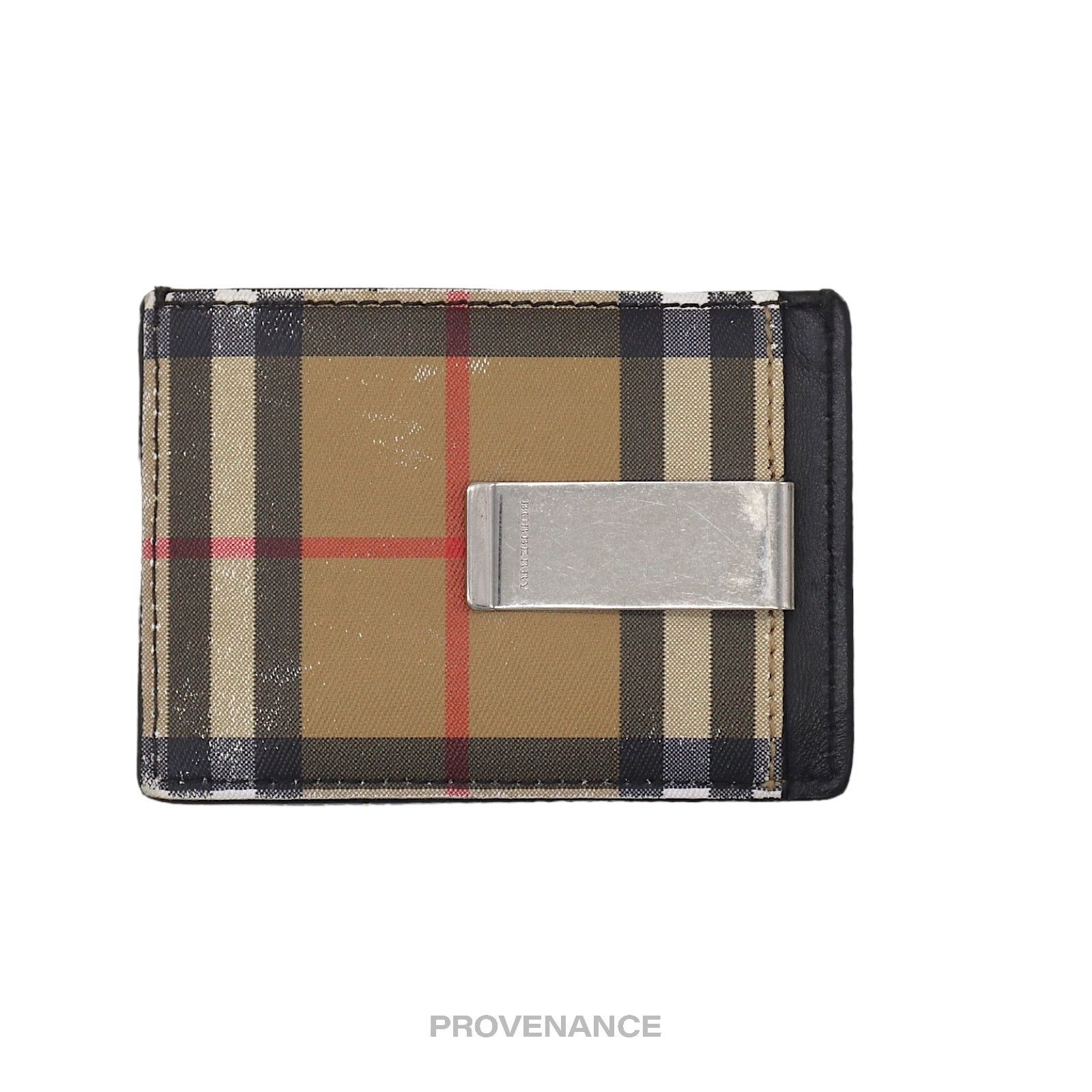 Burberry 🔴 Burberry Money Clip Card Wallet - Nova Check Black Size ONE SIZE - 2 Thumbnail