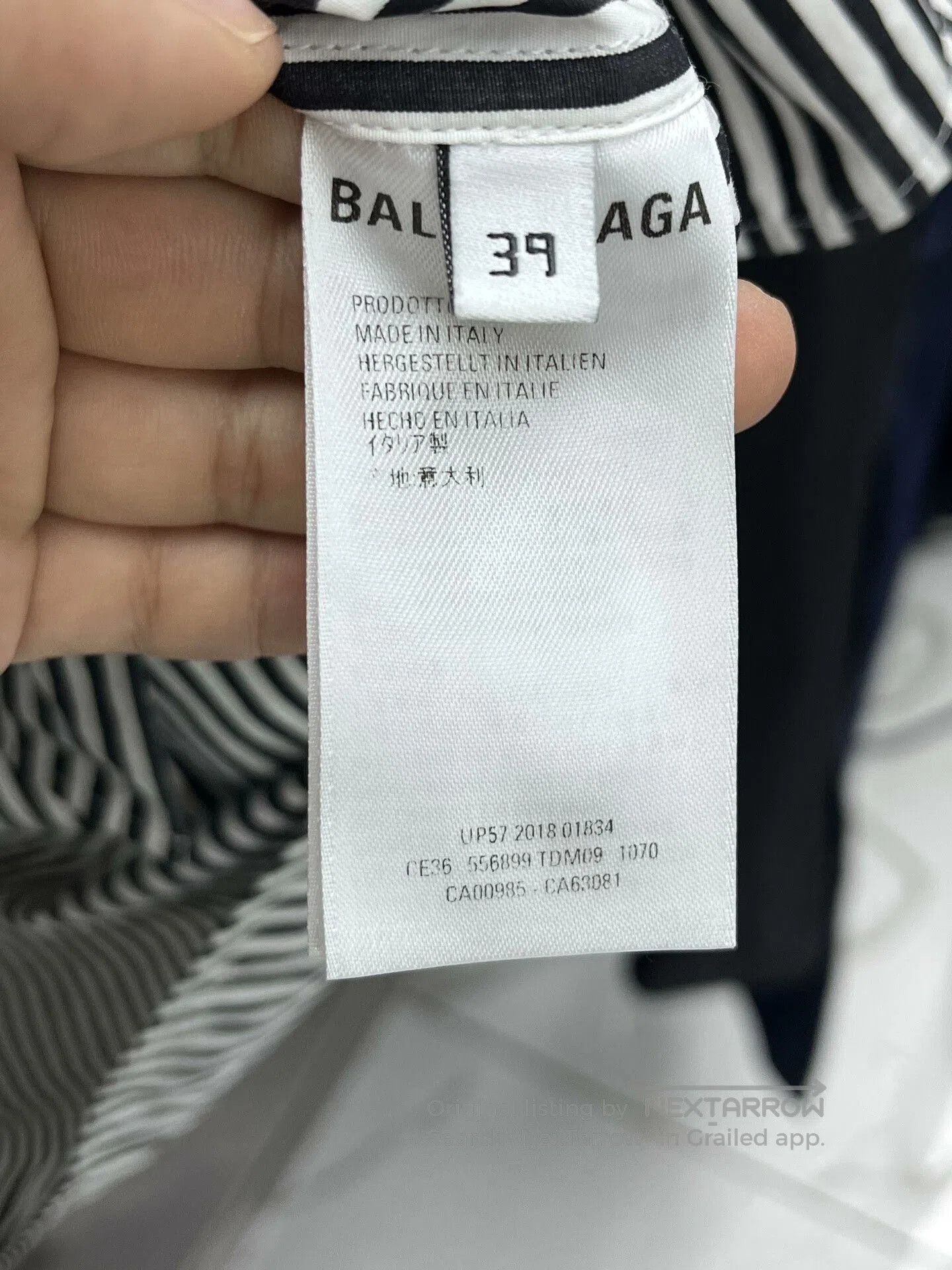 Balenciaga Balenciaga Embroidered Stripe Shirt Coat. Size US XS / EU 42 / 0 - 4 Thumbnail