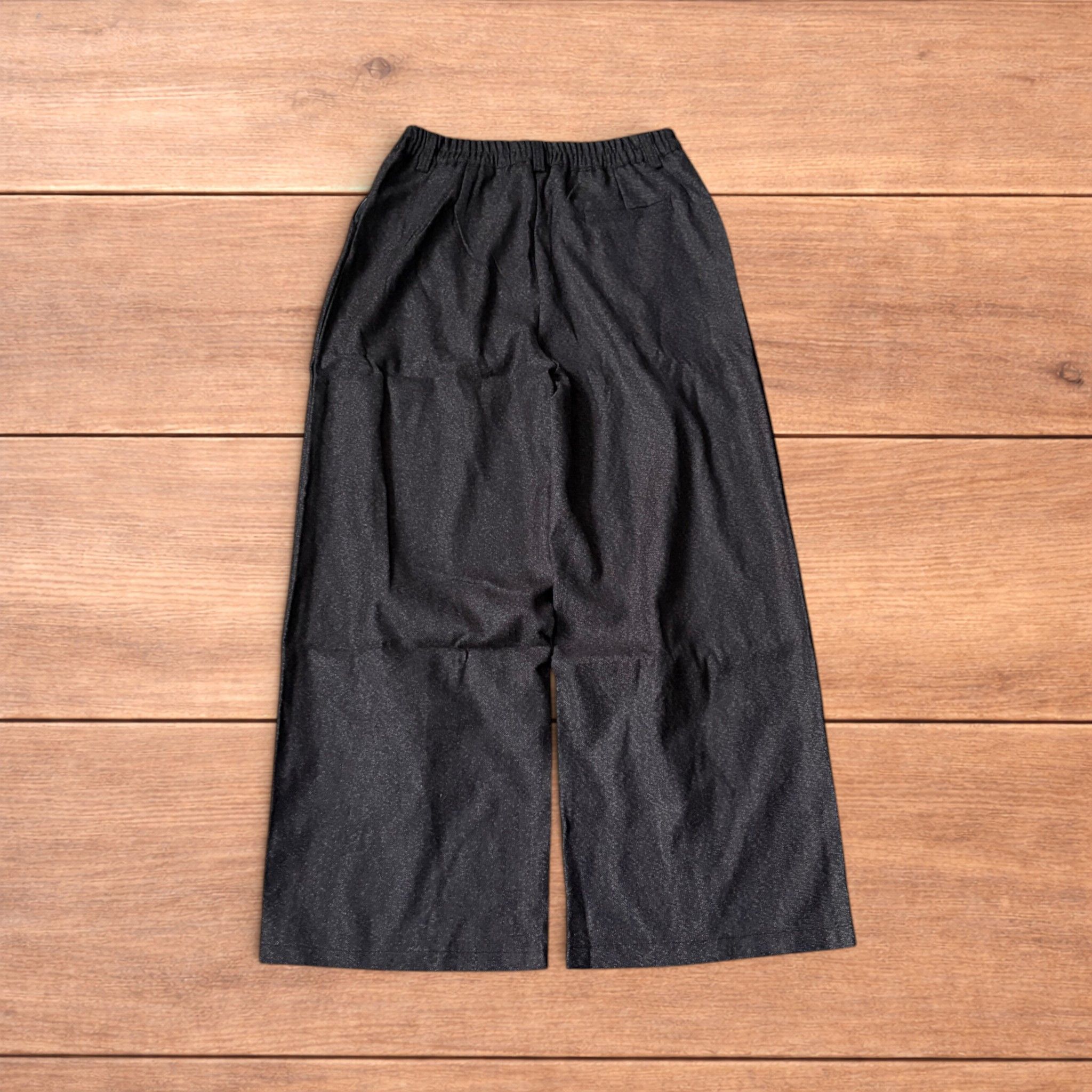 Japanese Brand Vintage style baggy wide tailored wool trousers in brown. Size US 30 / EU 46 - 2 Thumbnail