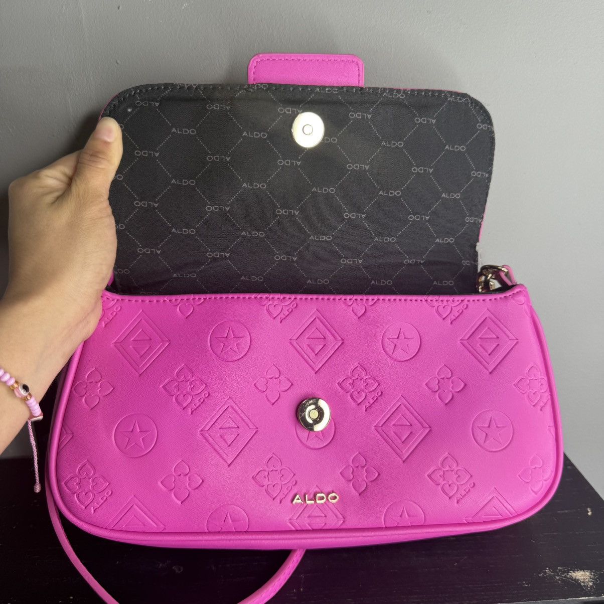 Aldo ALDO Hot Pink Star Charm Crossbody Bag with Pom Pom Size ONE SIZE - 6 Thumbnail