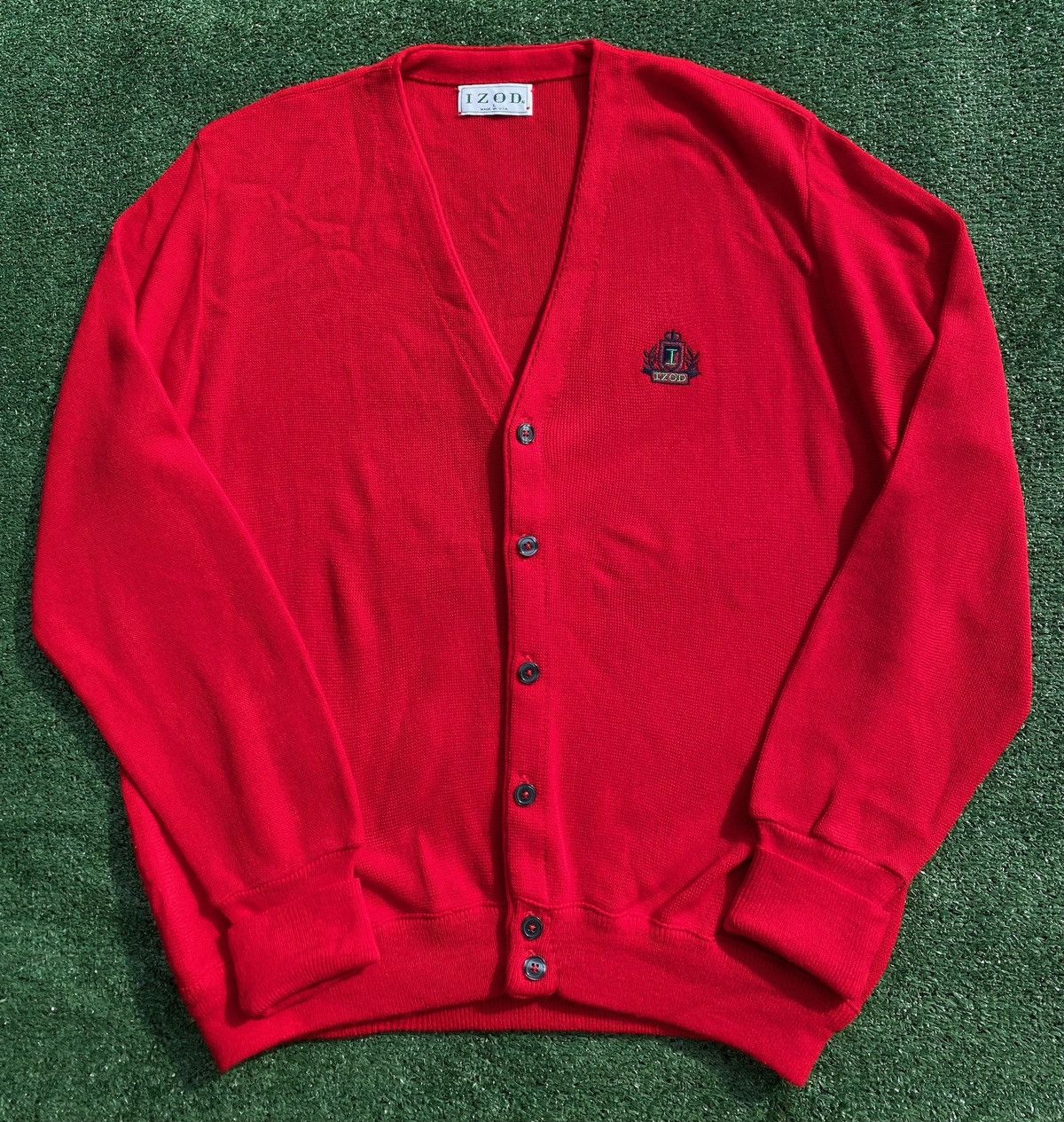 Izod 80’s Izod Embroidered Logo Red Cardigan Sweater Men’s XL Size US XL / EU 56 / 4 - 1 Thumbnail