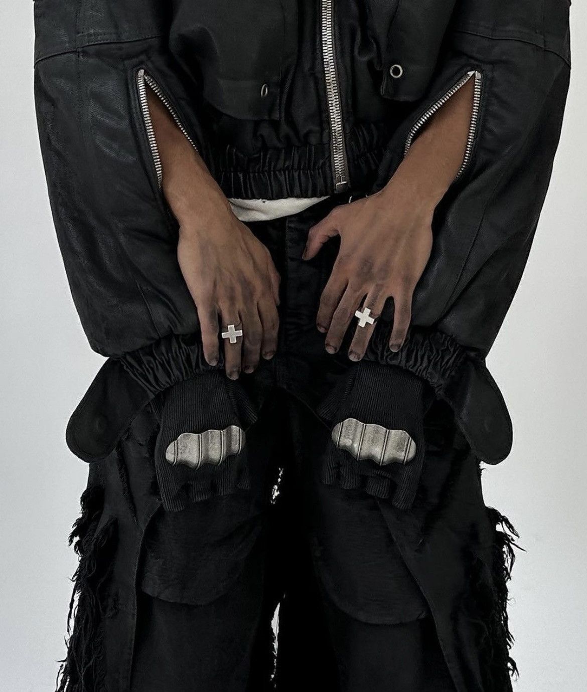 SHINE LUXURY Shine Luxury Moto Bomber Jacket Size US XS / EU 42 / 0 - 4 Thumbnail