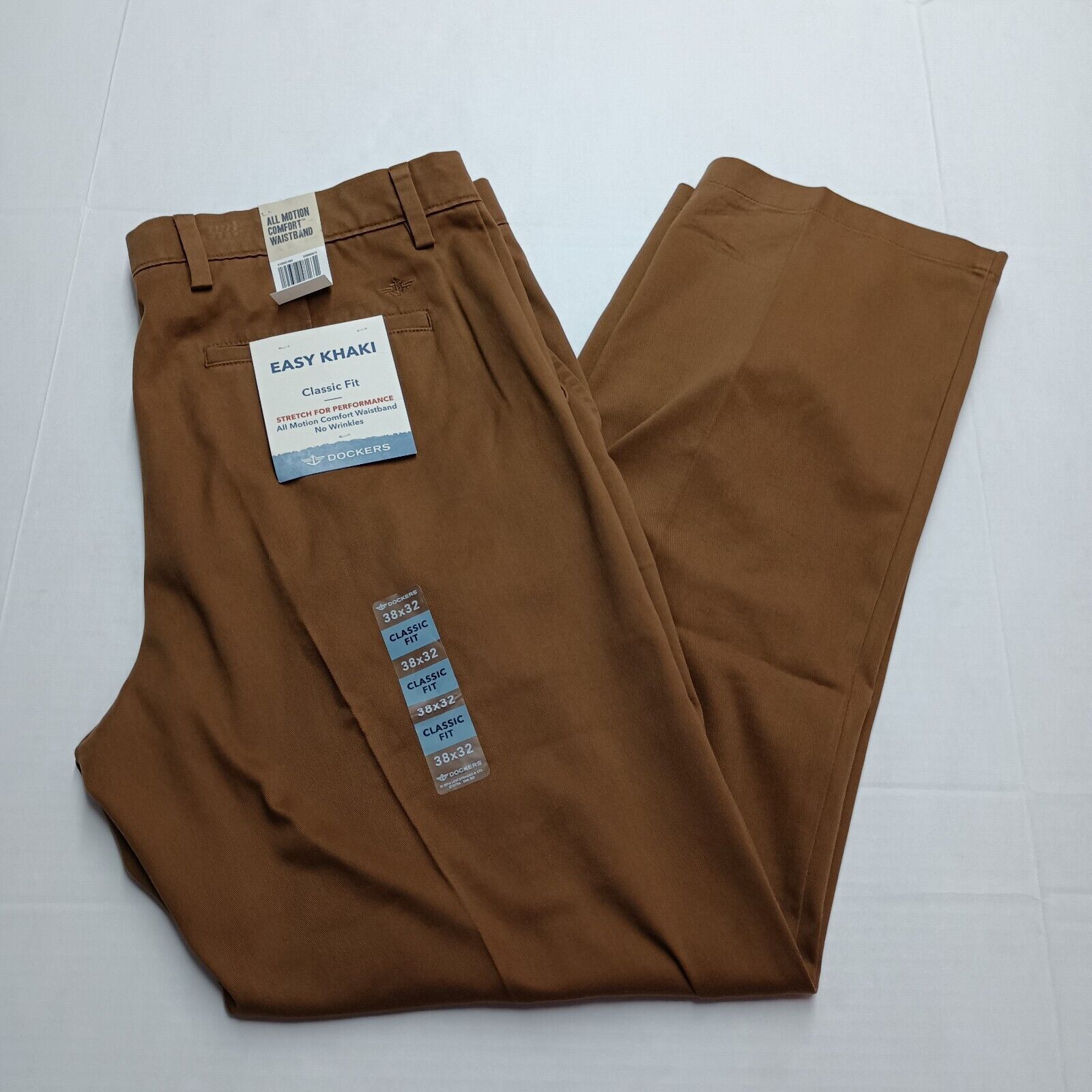 Dockers Dockers Khakis Men's 38x32 Brown Straight Fit No Wrinkles Size US 38 / EU 54 - 1 Thumbnail