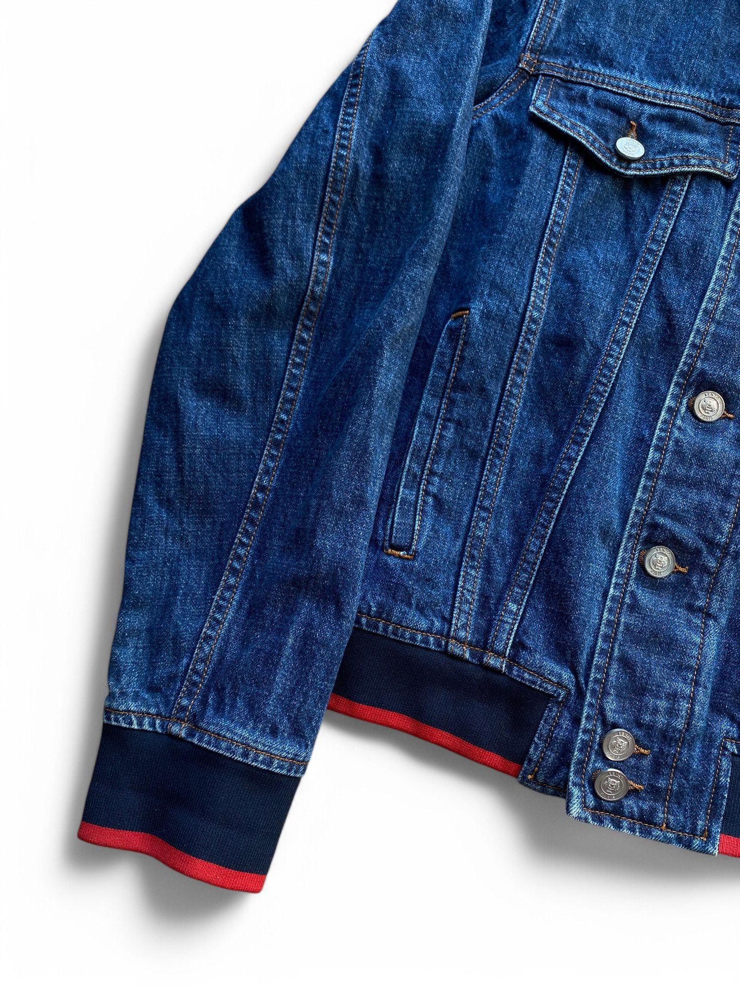 Kenzo Kenzo Denim Jacket Bomber Badge Size US S / EU 44-46 / 1 - 4 Thumbnail