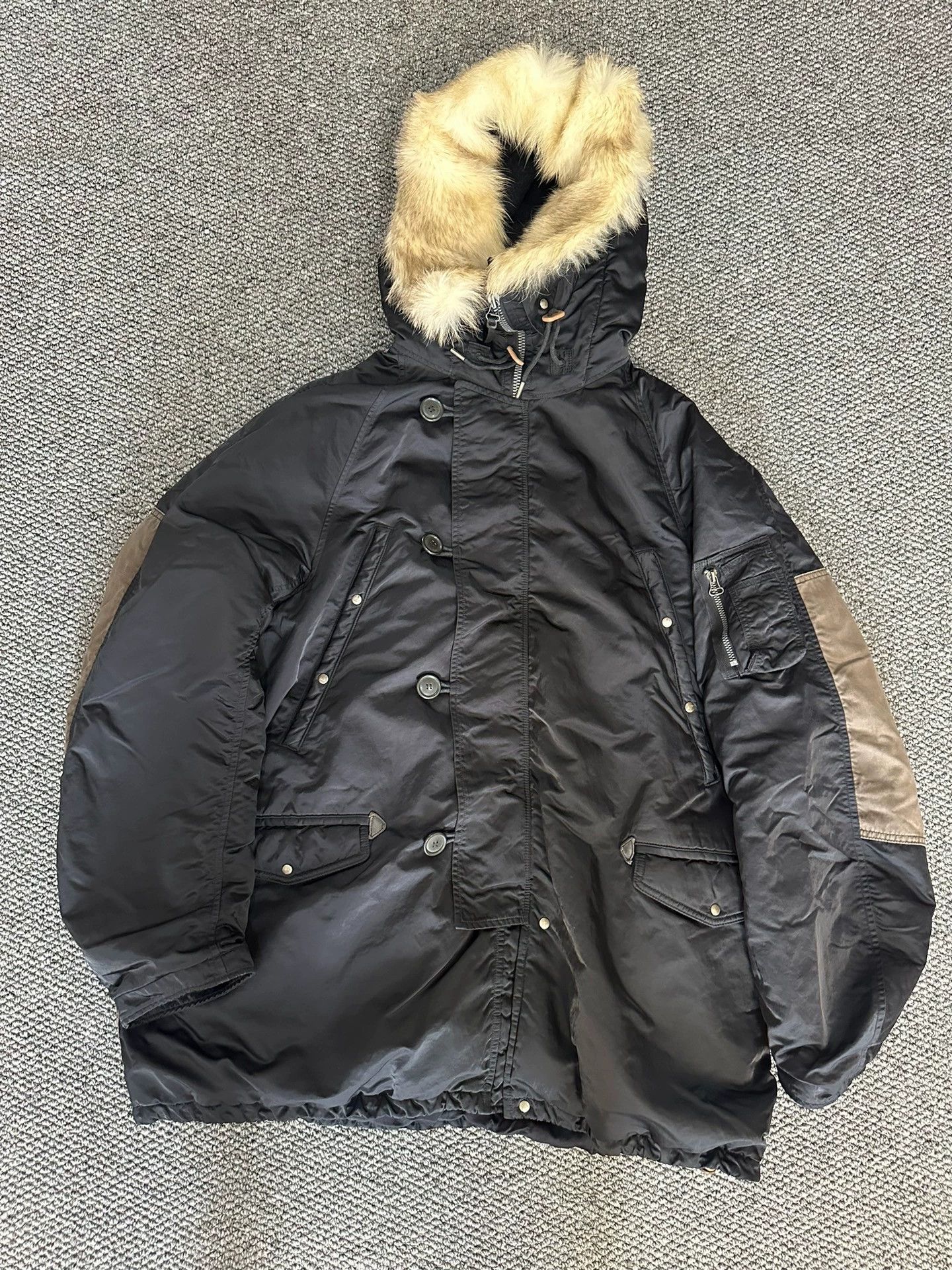 Visvim Valdez Heavy Pile Synthetic Faux Fur Hood Coat Jacket XL