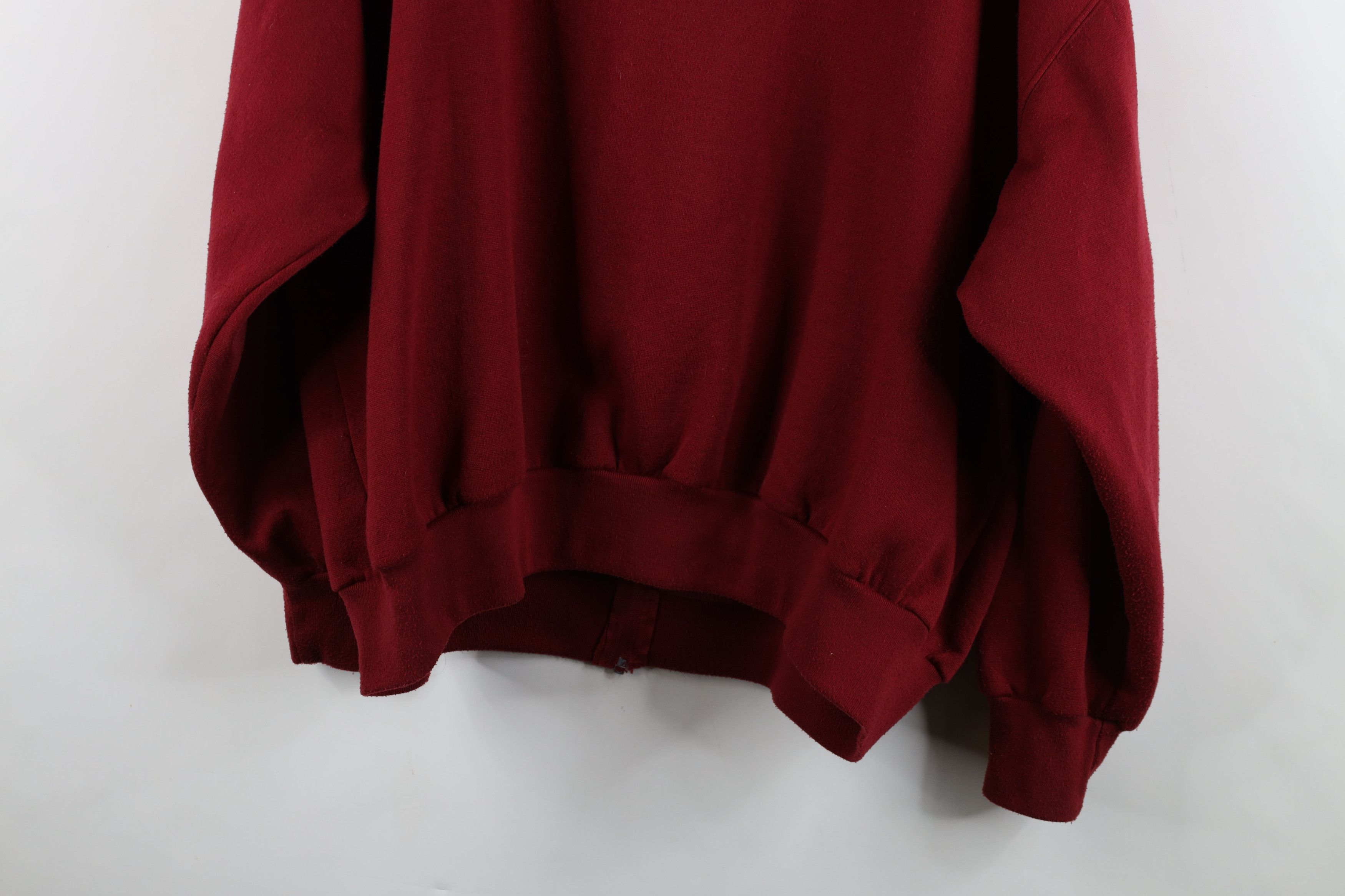 Vintage Vintage 90s Streetwear Blank Full Zip Hoodie Sweatshirt Size US XXL / EU 58 / 5 - 14 Thumbnail