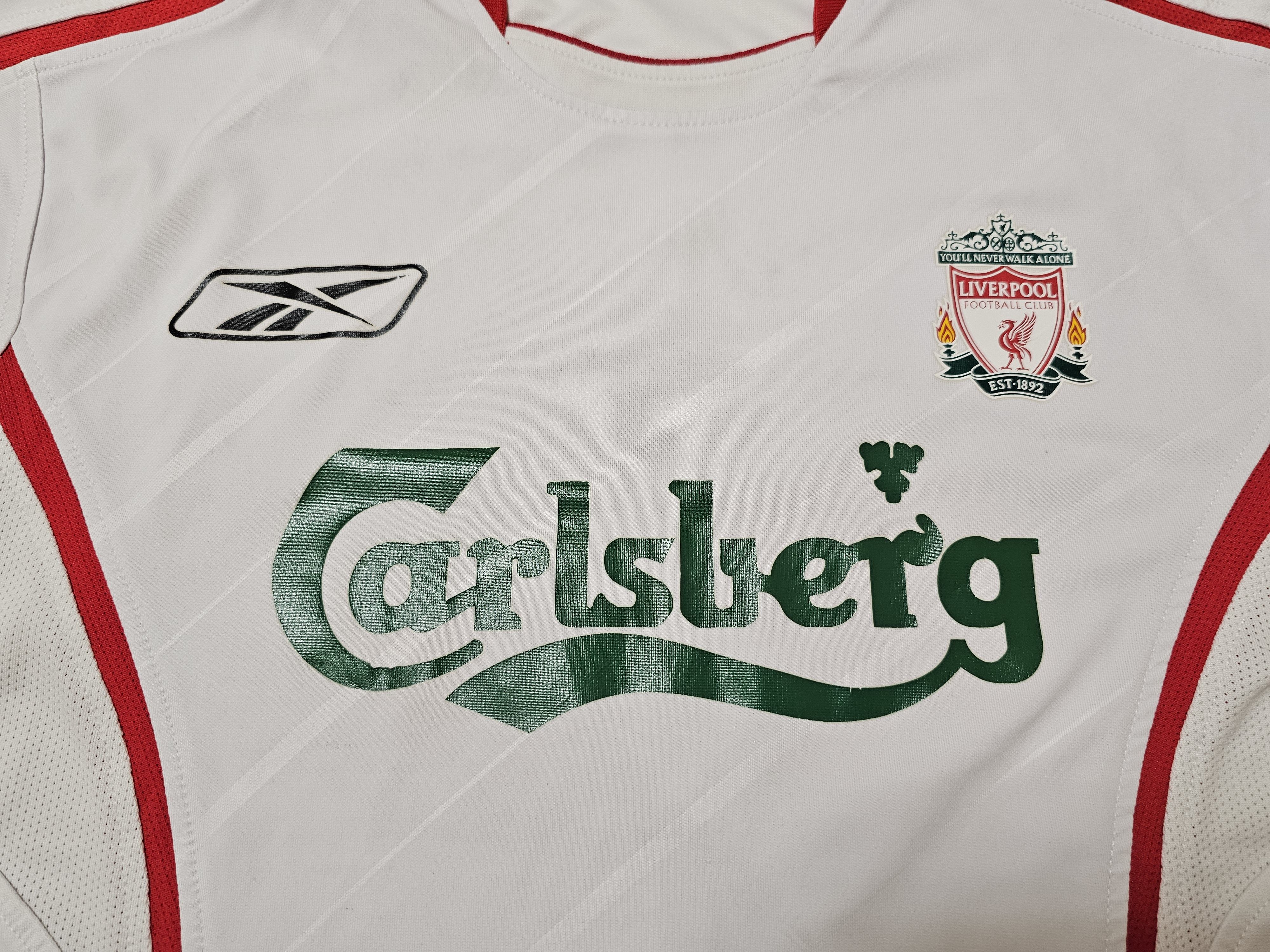 Vintage LIVERPOOL 2005 2006 AWAY FOOTBALL SHIRT SOCCER JERSEY Size US S / EU 44-46 / 1 - 3 Thumbnail