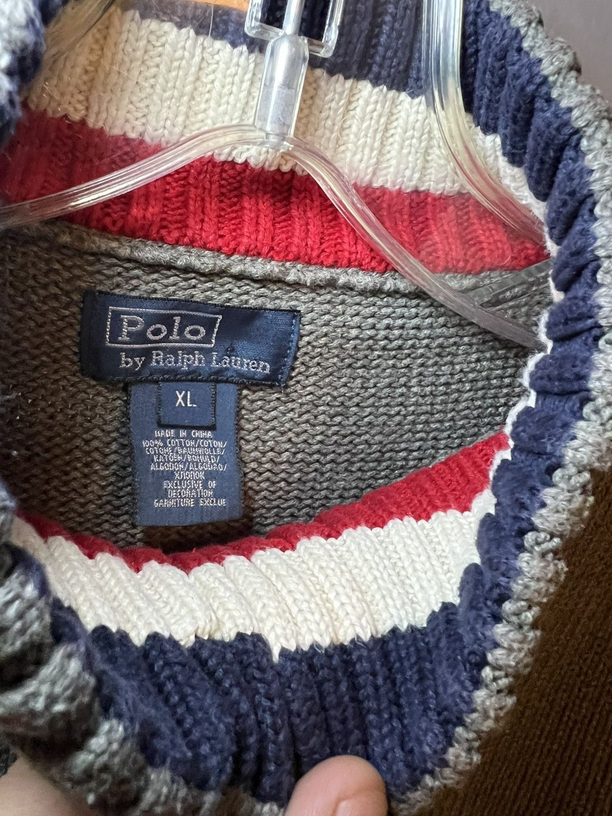 Polo Ralph Lauren Vintage Polo Ralph Lauren big pony knit zip-up sweater Size US XL / EU 56 / 4 - 10 Thumbnail
