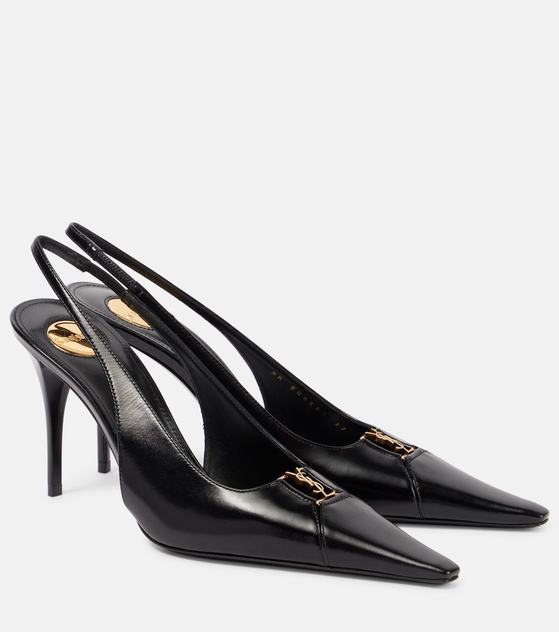 Saint Laurent Paris Babylone Breteuil 90 leather slingback pumps Size US 8.5 / IT 38.5 - 1 Thumbnail