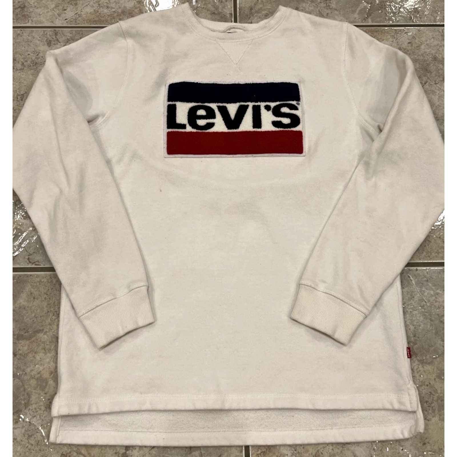 Levi's Levi's Sweatshirt White Crew Neck Pullover Logo Vintage? No - Men M Regular Size US M / EU 48-50 / 2 - 2 Thumbnail