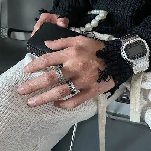 Jewelry New Trend Jewelry Rings Open Size Chrome Ring (Size 7-13) Size ONE SIZE - 4 Thumbnail