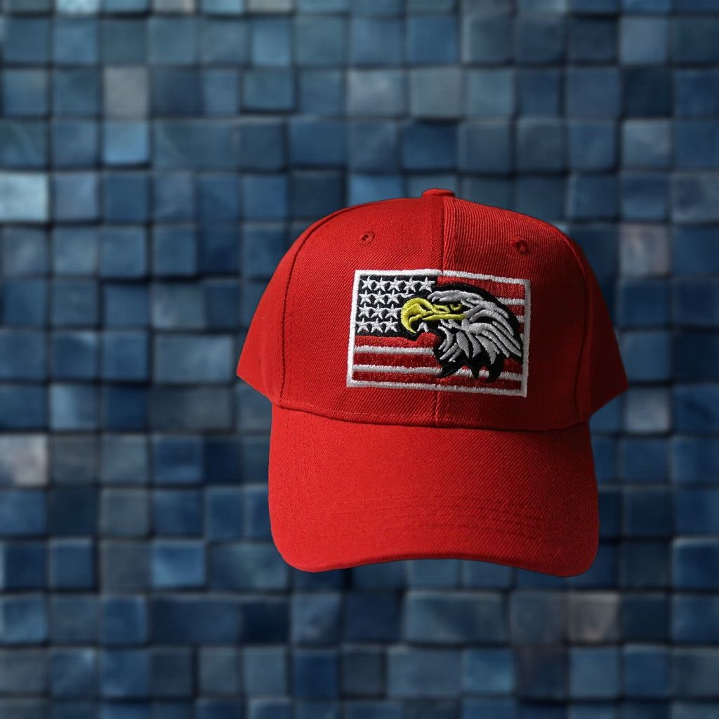 Vintage VINTAGE CALI American Flag Eagle Head Baseball Cap Men Adjustable Red USA 2010s Logo Size ONE SIZE - 1 Thumbnail