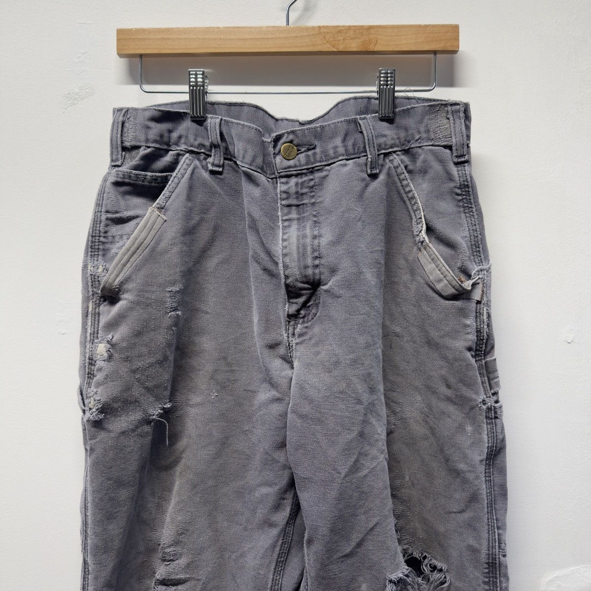 Carhartt Carhartt Thrashed Faded Distressed Pants ERD Grunge Chrome Size US 31 - 5 Thumbnail
