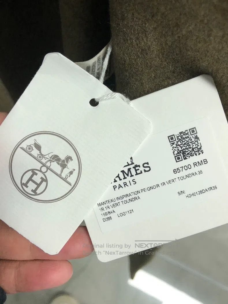 Hermes Hermes Solid color waist long sleeve coat, tundra green Size XS / US 0-2 / IT 36-38 - 7 Thumbnail