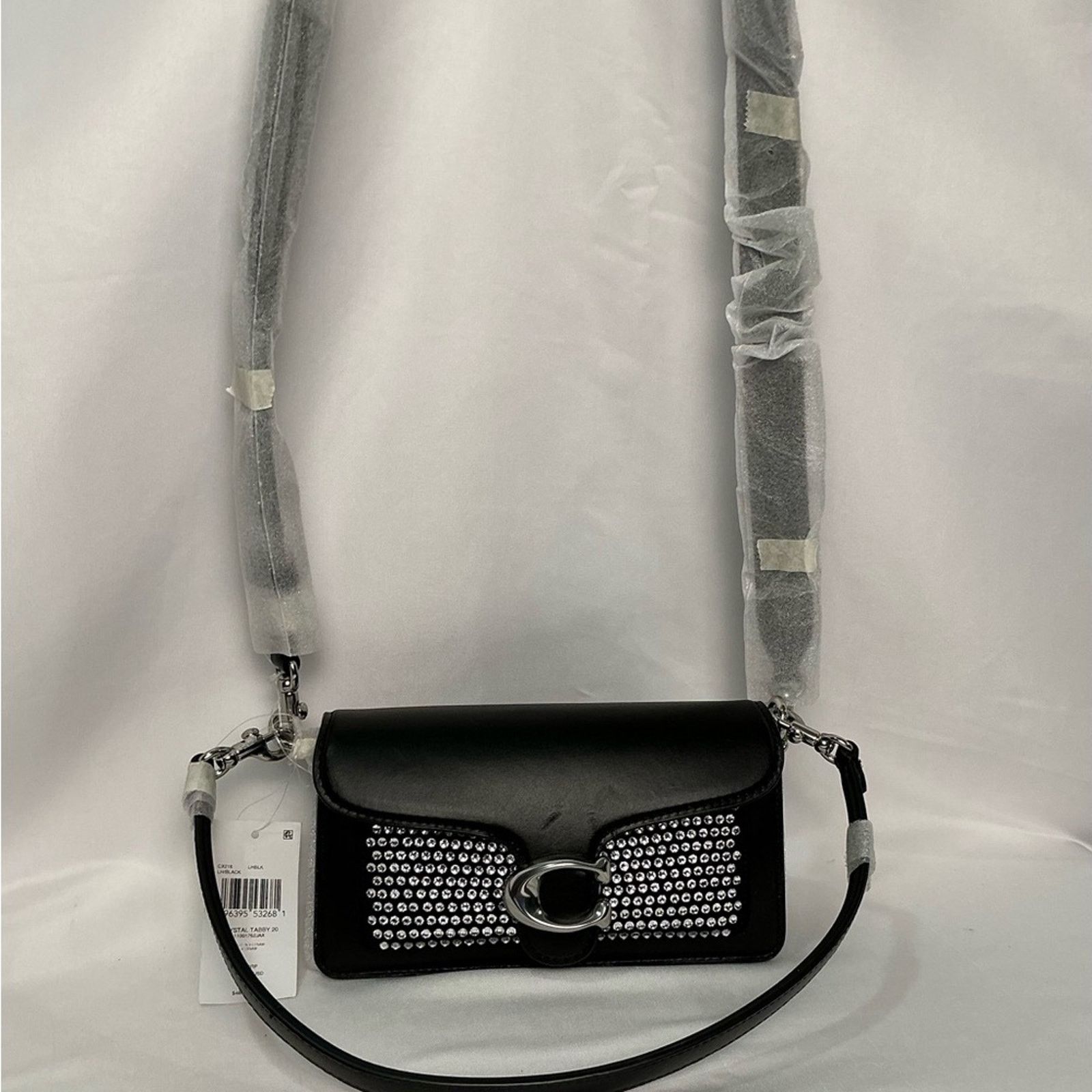 Coach Coach Black Tabby Shoulder Bag 20 Crystals Crossbody Silver Size ONE SIZE - 3 Thumbnail