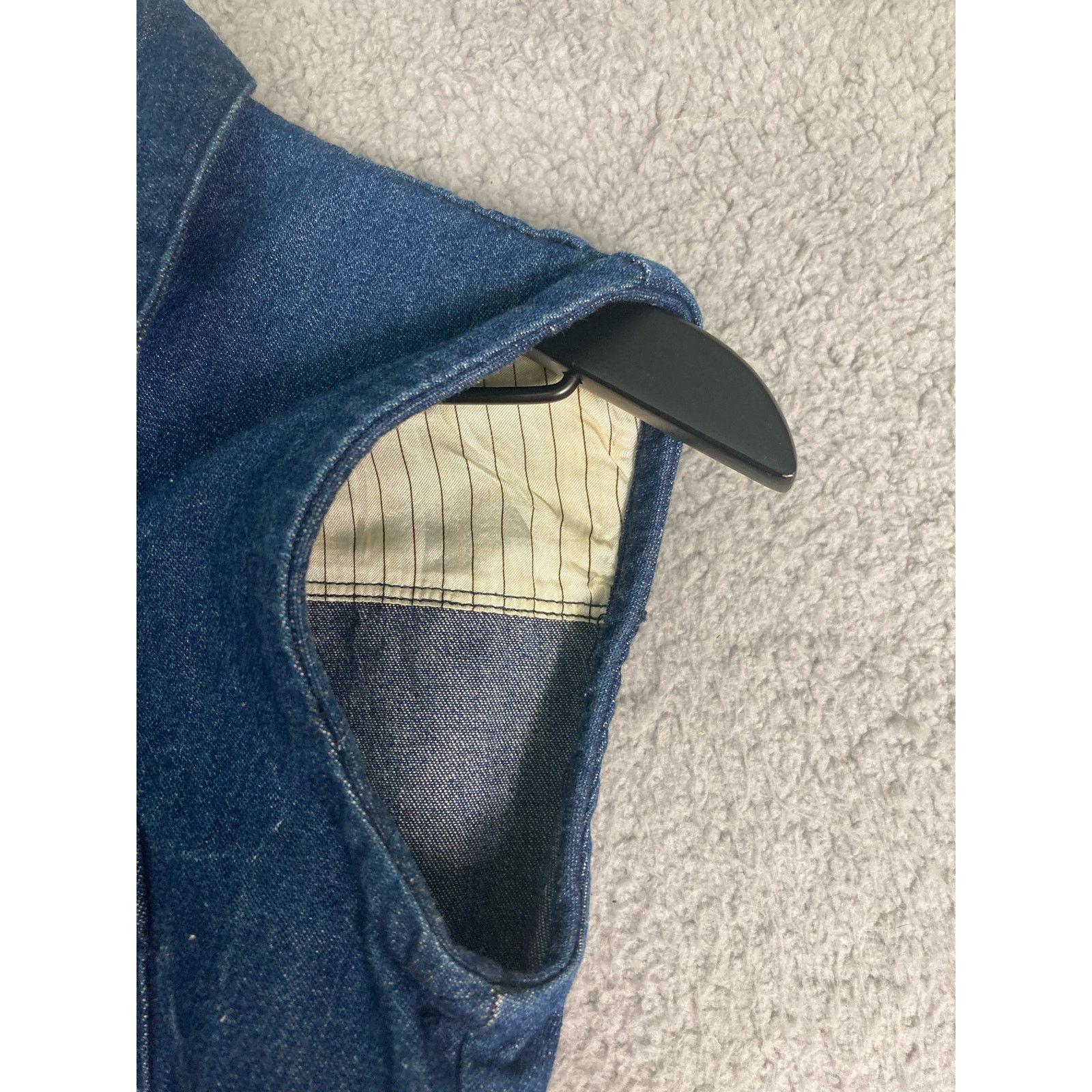 Esprit Vintage Denim Dress Women's 8 Blue Knee Length Sleeveless Size M / US 6-8 / IT 42-44 - 10 Thumbnail