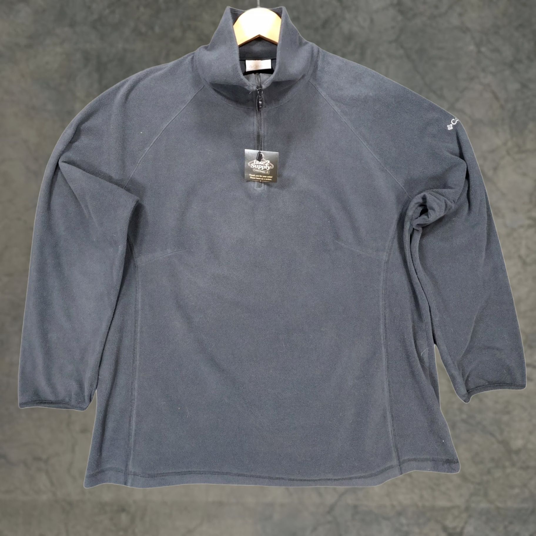 Vintage Columbia Womens 1X Charcoal Gray Fleece Pullover Top Quarter Zip Size XL / US 12-14 / IT 48-50 - 1 Thumbnail