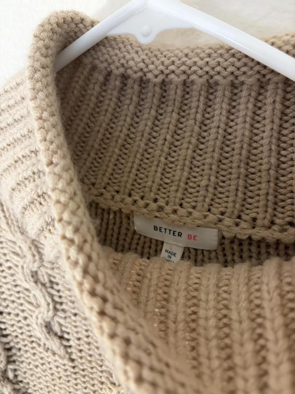 Vintage vintage beige turtle neck sweater Size L / US 10 / IT 46 - 3 Thumbnail