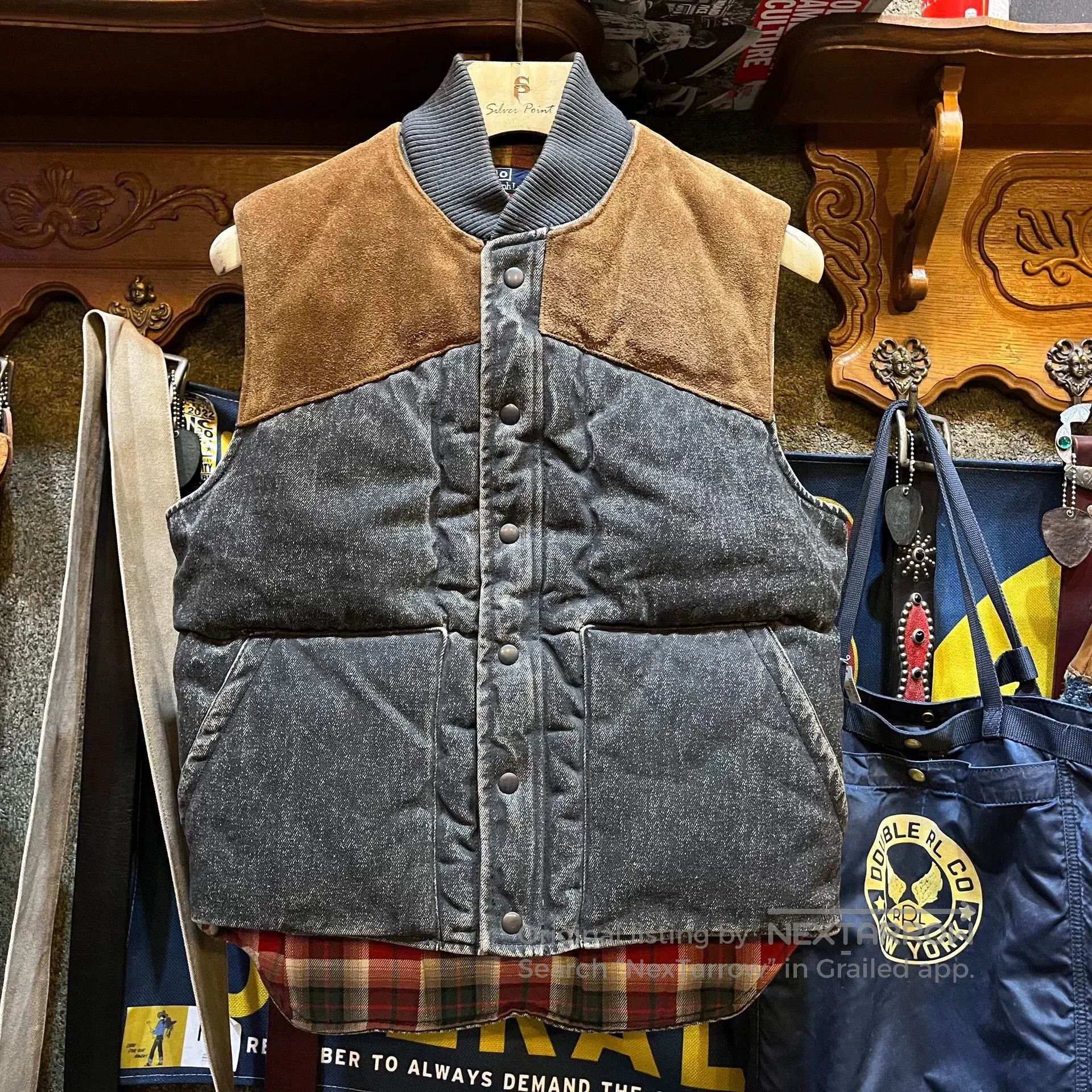 RRL Ralph Lauren rrl denim and suede sleeveless vest. Size US M / EU 48-50 / 2 - 1 Thumbnail