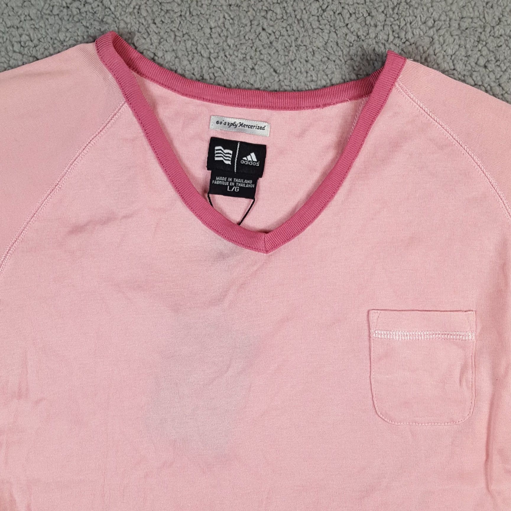 Adidas VINTAGE adidas Women's T-Shirt Casual Short Sleeve L Pink 00s Y2K Retro Pockets Size L / US 10 / IT 46 - 2 Thumbnail