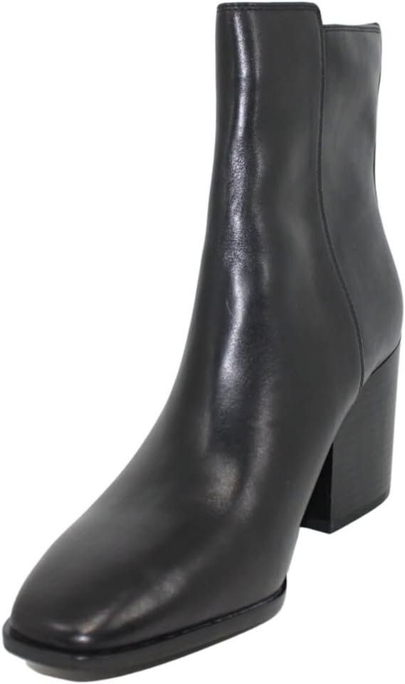 Sam Edelman Sam Edelman Carlysle Black Leather Block Heel Silver Zipper Size US 5 / IT 35 - 4 Thumbnail