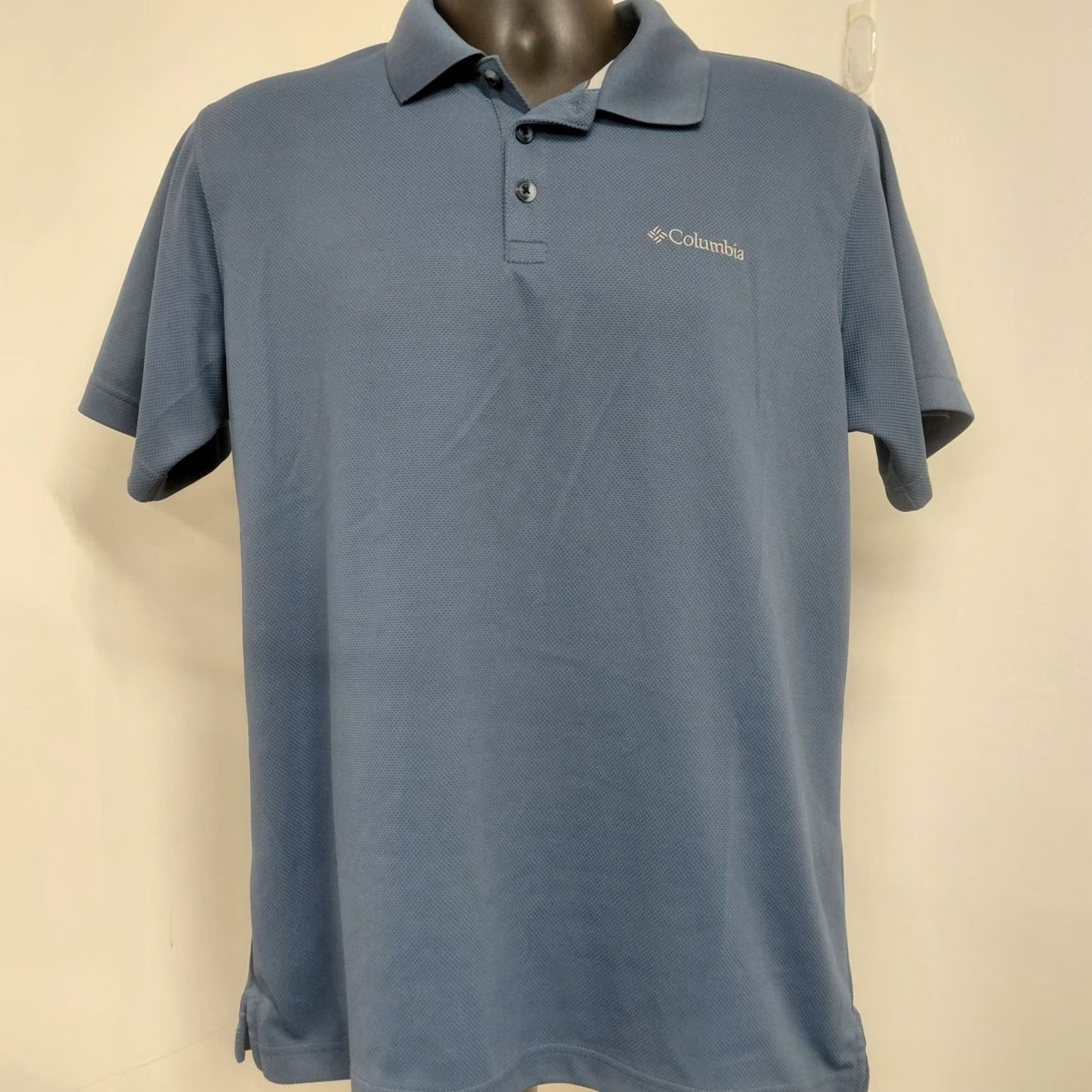 Vintage Columbia Omni-Wick Polo Shirt Men Medium Slate Blue Short Sleeve Hiking Fishing Size US M / EU 48-50 / 2 - 2 Thumbnail