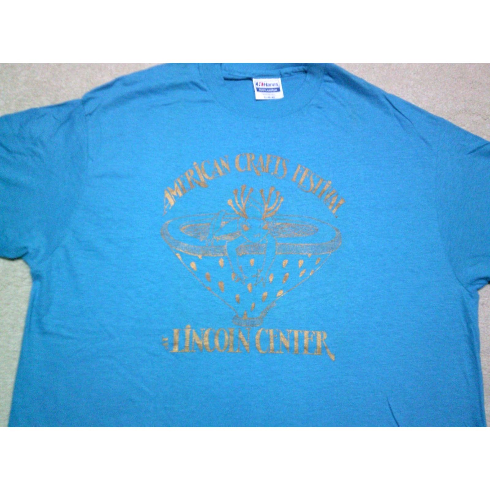 Hanes VINTAGE 80s Hanes Beefy-T T-Shirt Mens XL Blue Short Sleeve Crew Neck Size US XL / EU 56 / 4 - 3 Thumbnail